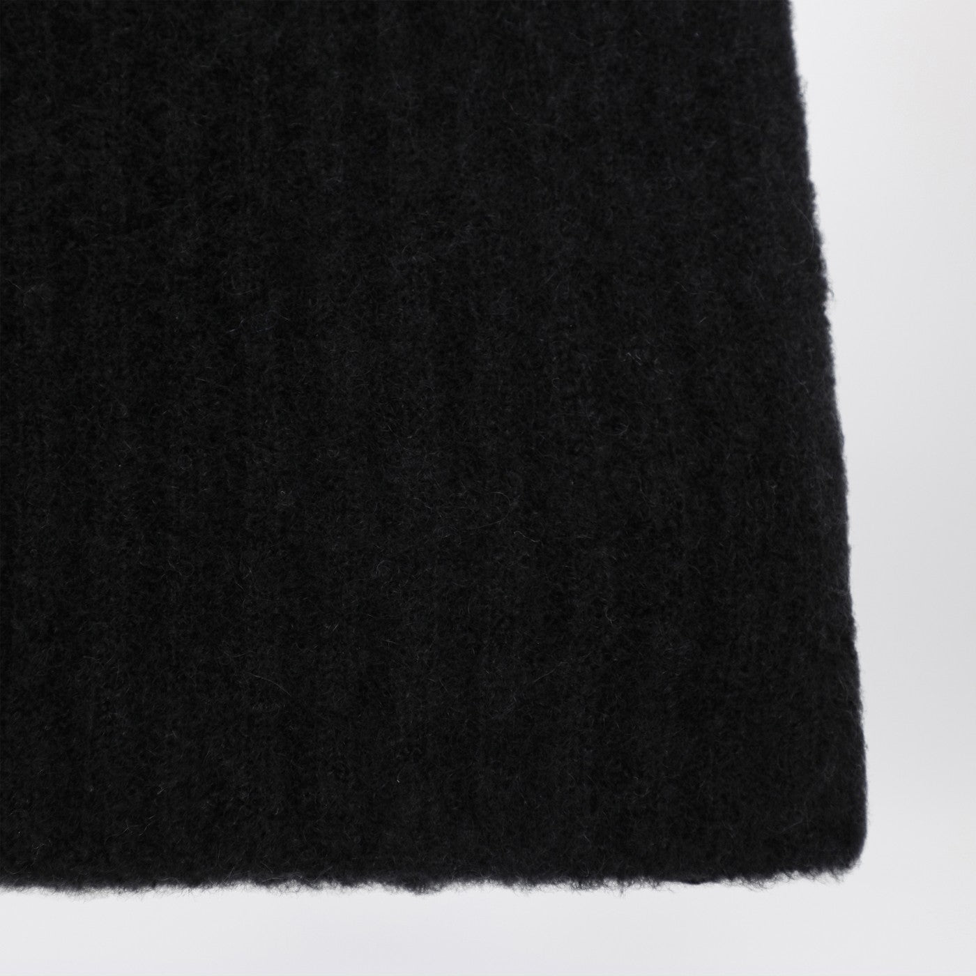 Roberto Collina Black Cashmere Ribbed Beanie Women Roberto Collina