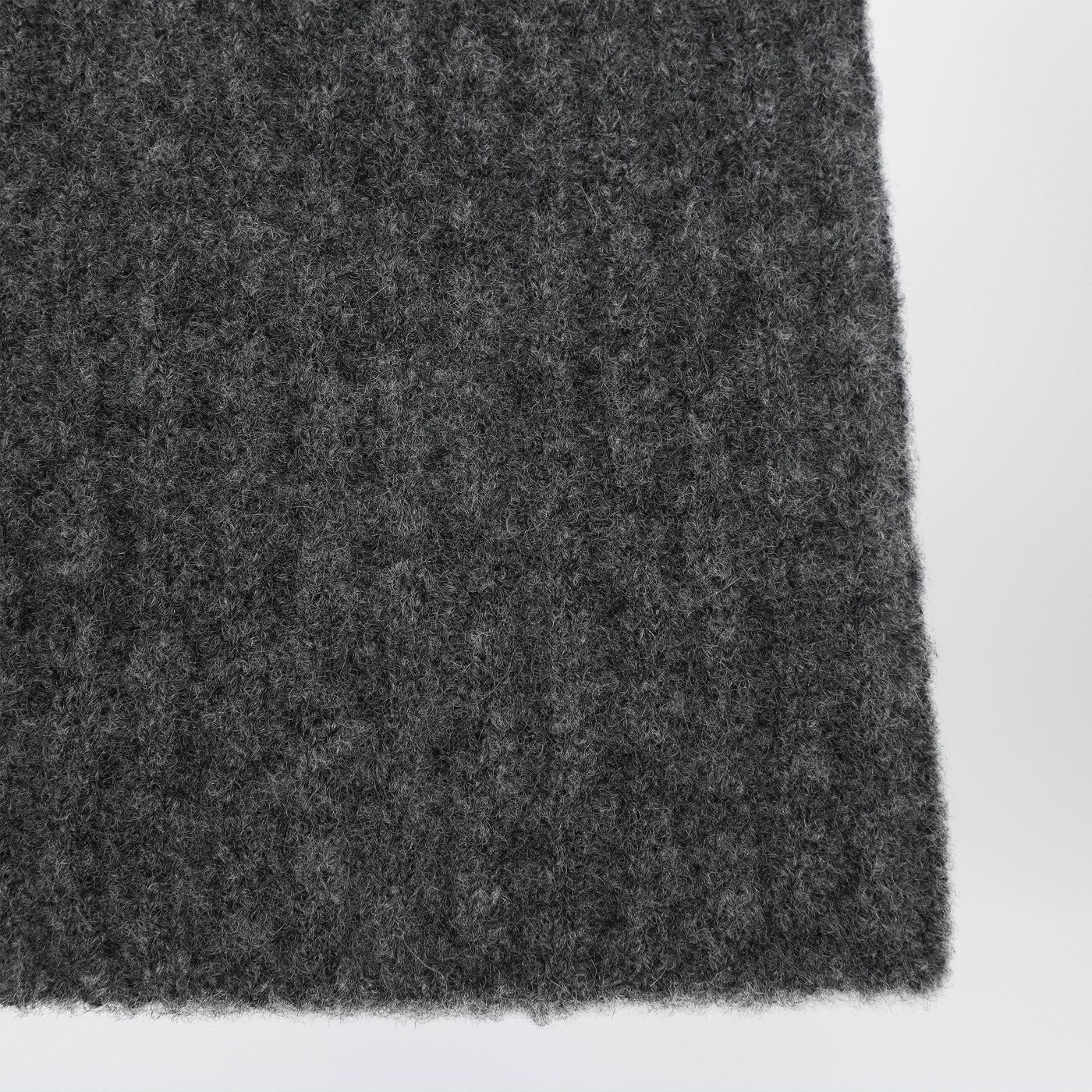 Roberto Collina Charcoal Cashmere Ribbed Beanie Women Roberto Collina