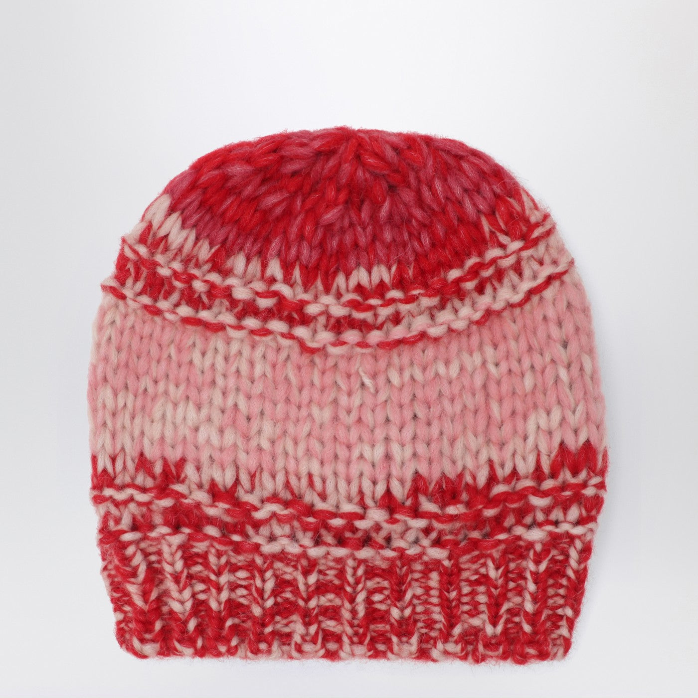 Roberto Collina Red/Pink Mouline-Effect Beanie Women Roberto Collina