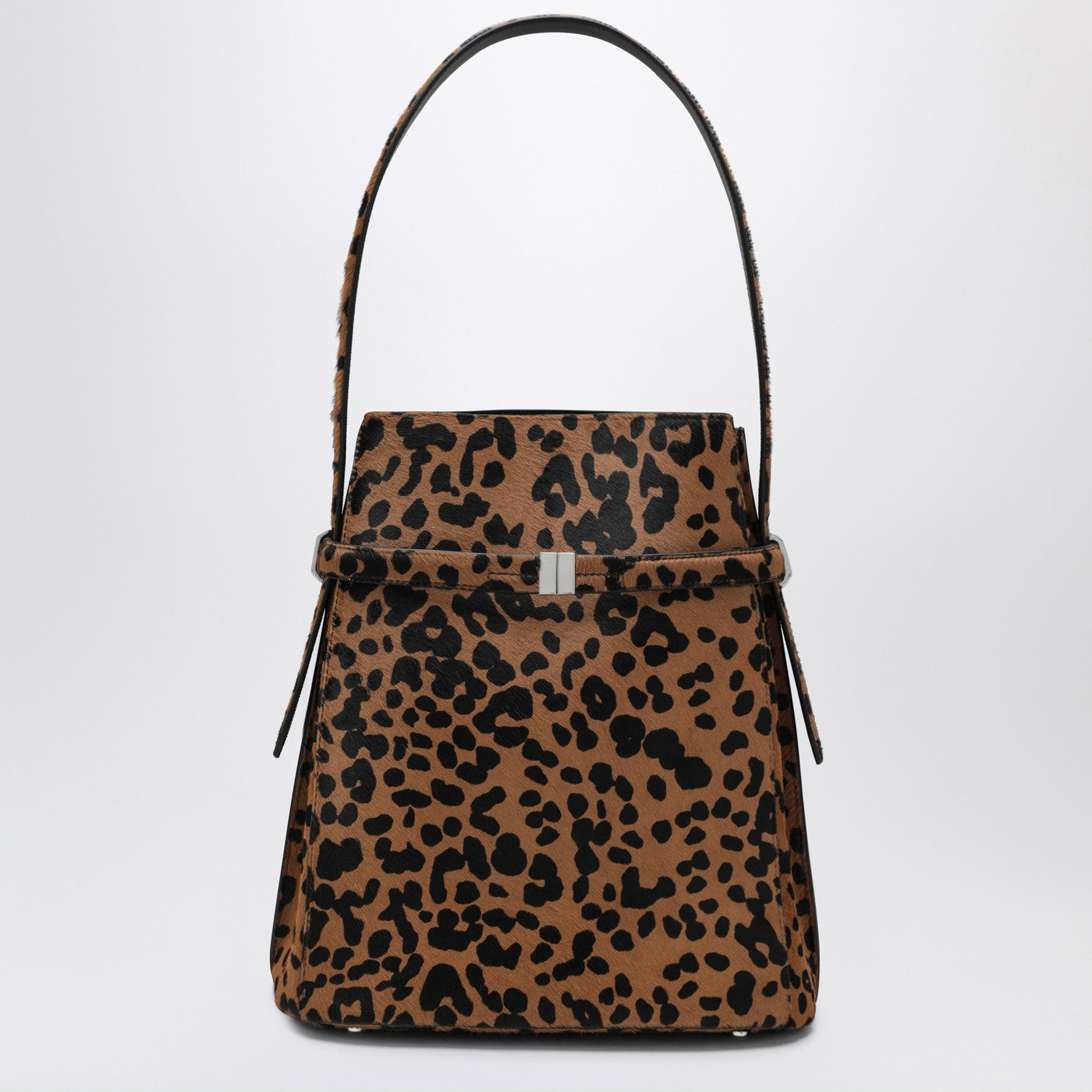 Toteme Leopard-Print Calf Hair Bucket Bag Women TOTEME