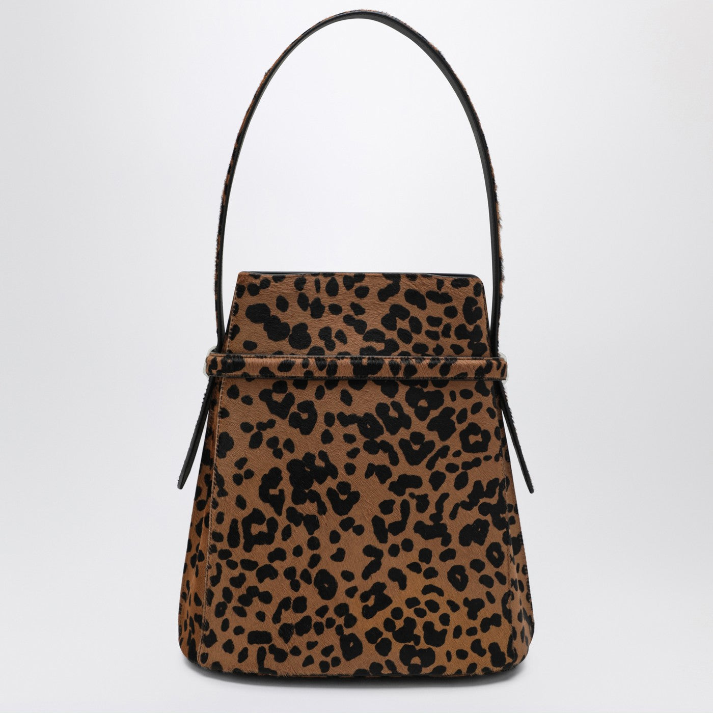 Toteme Leopard-Print Calf Hair Bucket Bag Women TOTEME