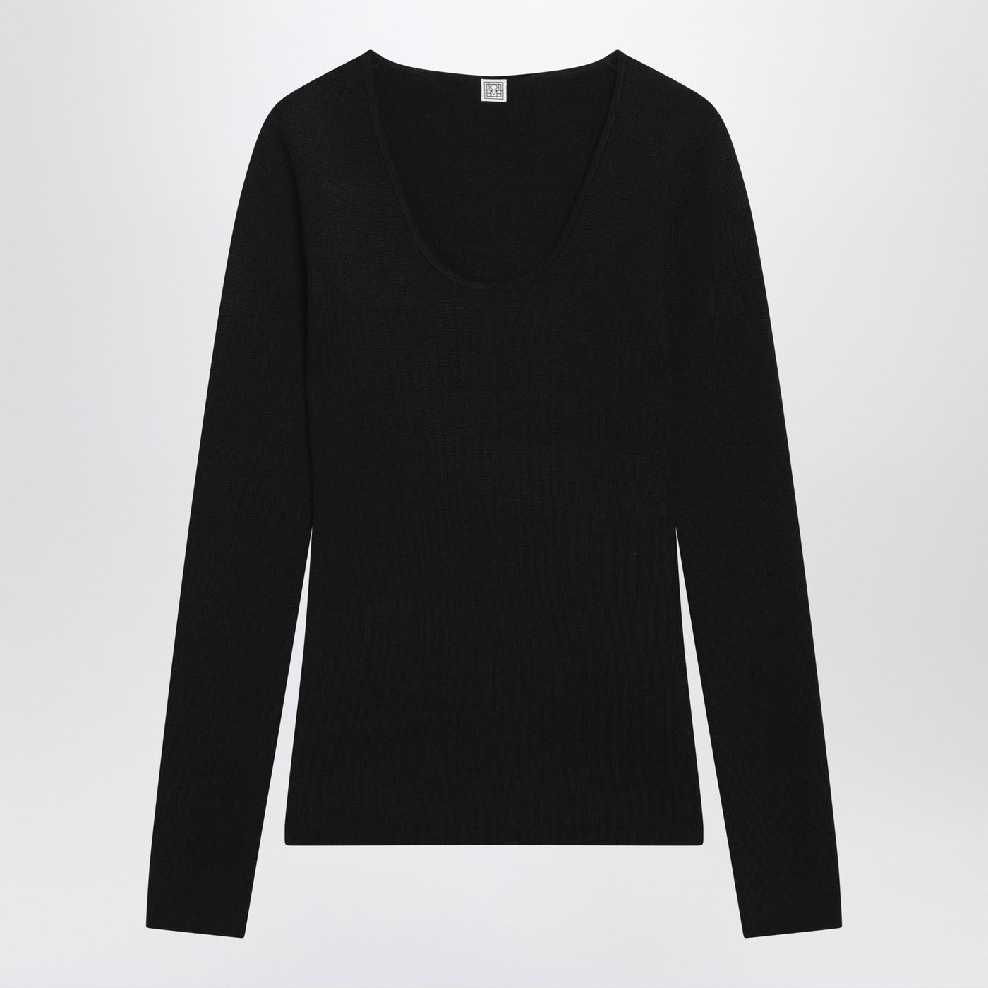 Toteme Black Wool-Blend Knit Top Women TOTEME