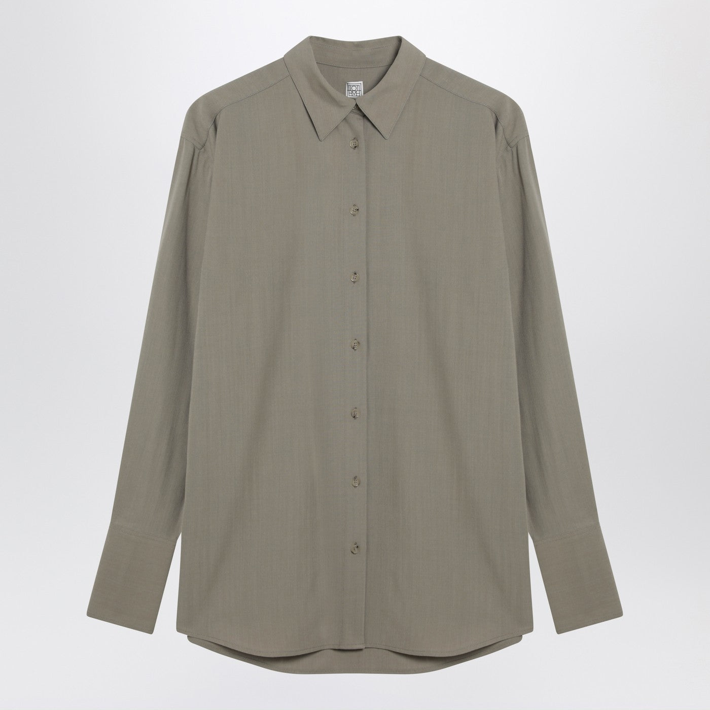 Toteme Taupe Wool-Blend Shirt Women TOTEME