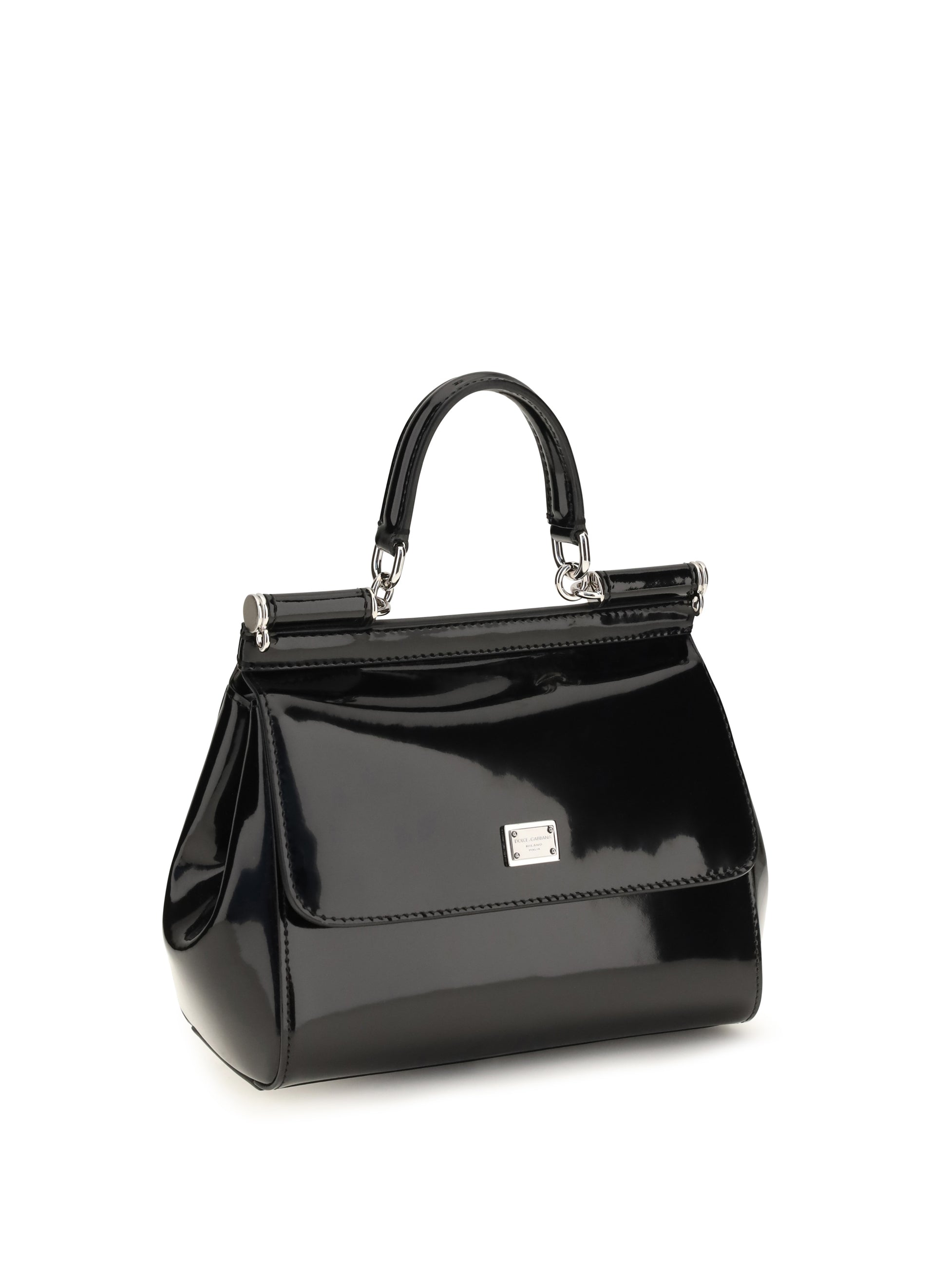 Dolce & Gabbana Women Small Sicily Glossy Calfskin Handbag DOLCE & GABBANA