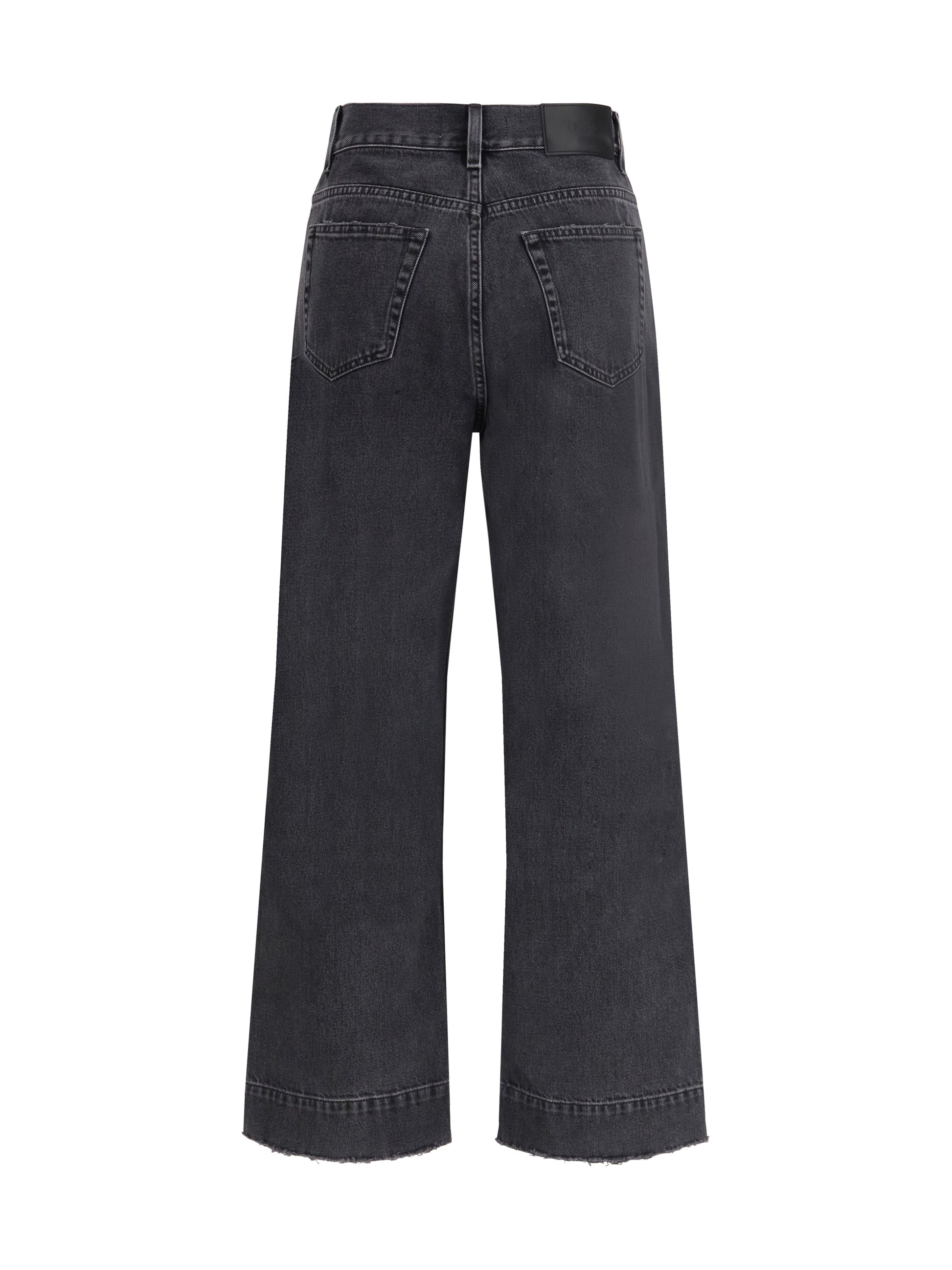 Chloé Women High-Waisted Cropped Denim Jeans CHLOE