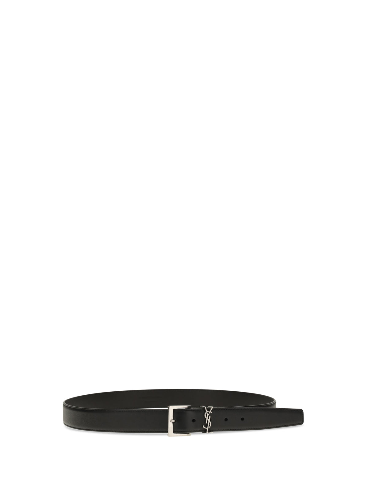 Saint Laurent Men Cassandre Vadim Smooth Leather Belt SAINT LAURENT