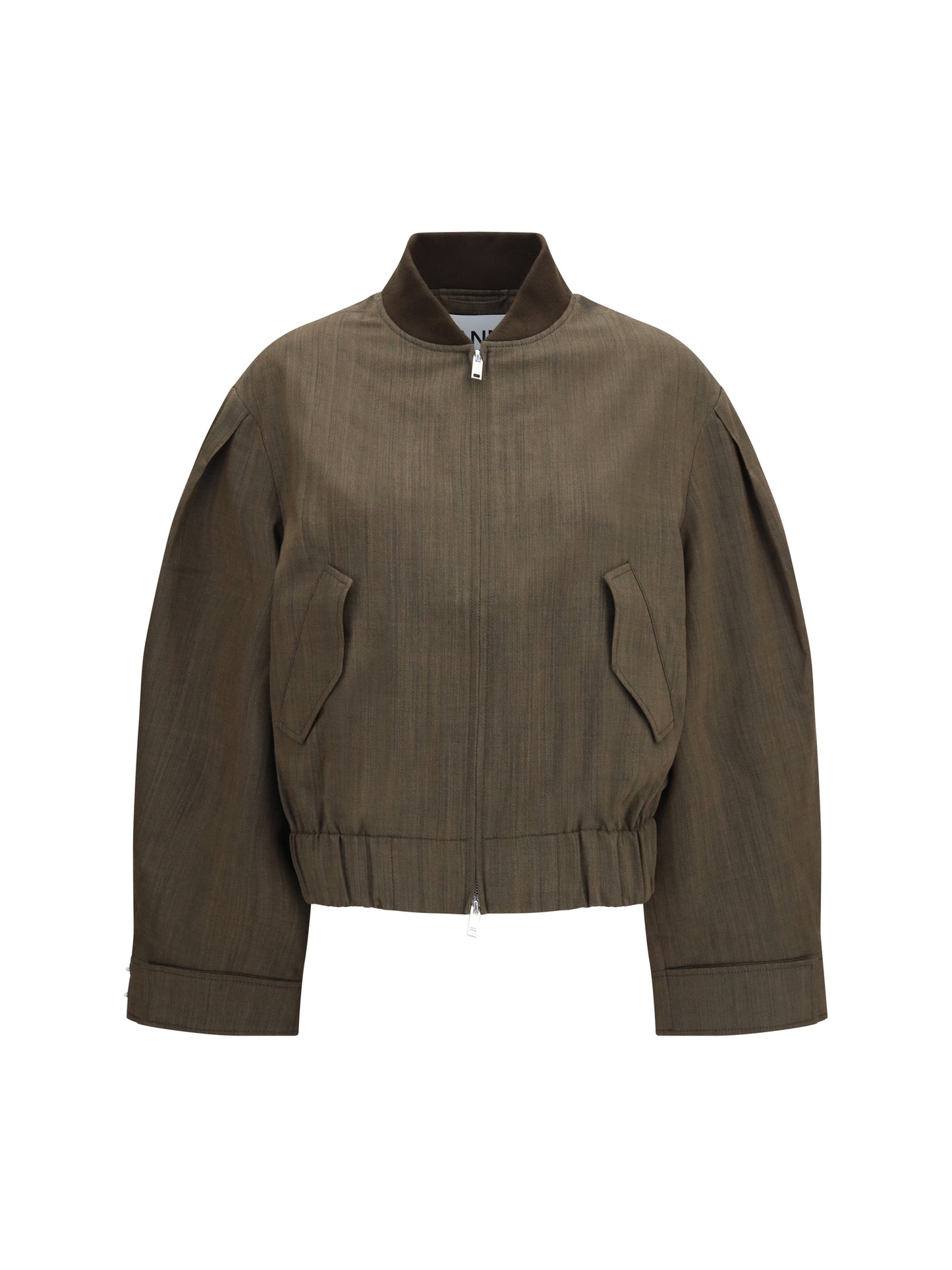 Ganni Women Lightweight Wool Bomber Jacket GANNI
