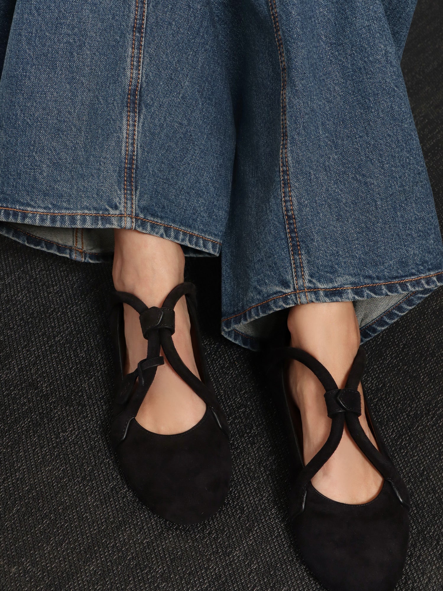 Alaia Women Le Teckel Suede Ballet Flats ALAIA