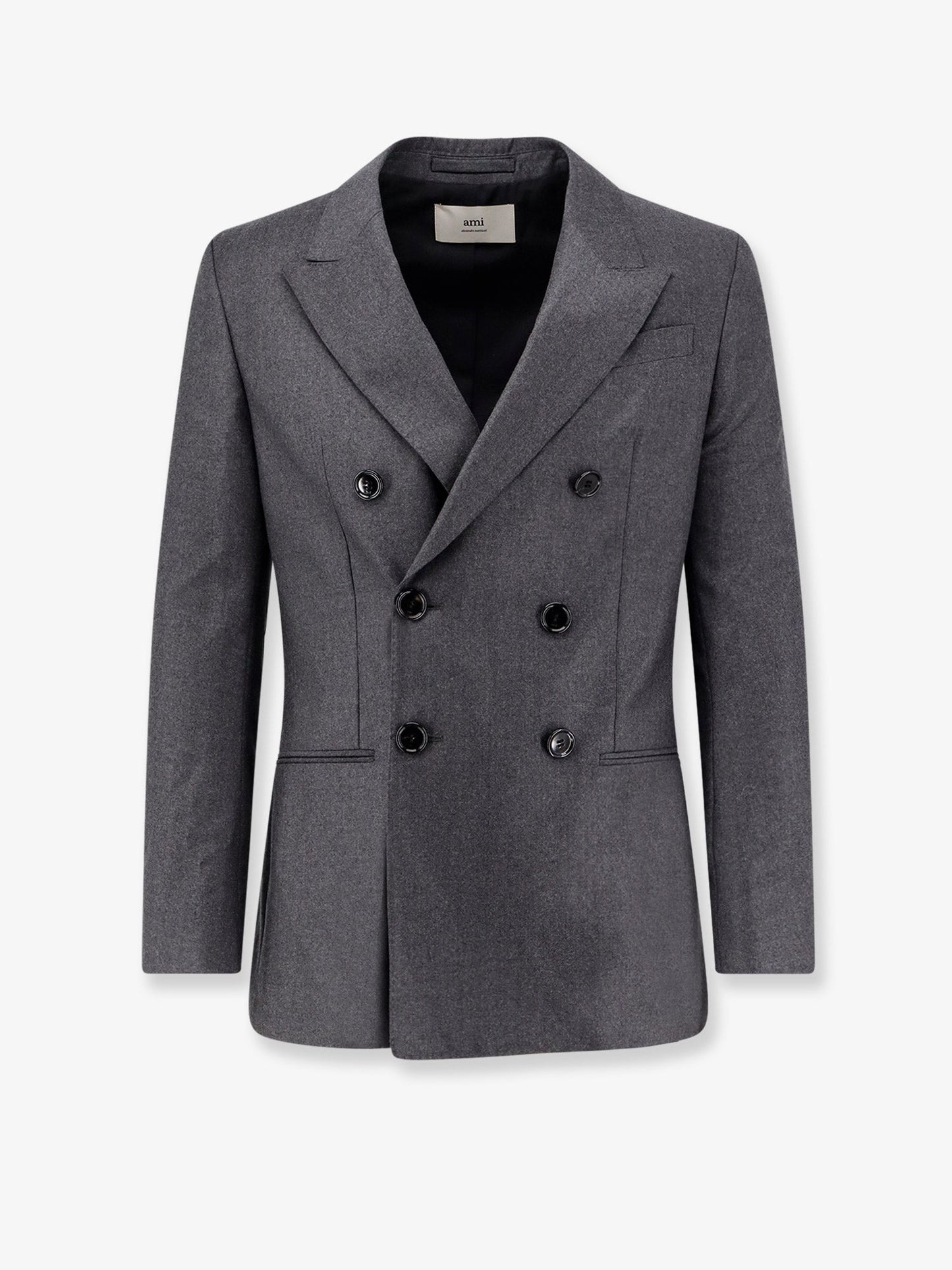 Ami Paris Men Double-Breasted Virgin Wool Blazer AMI PARIS