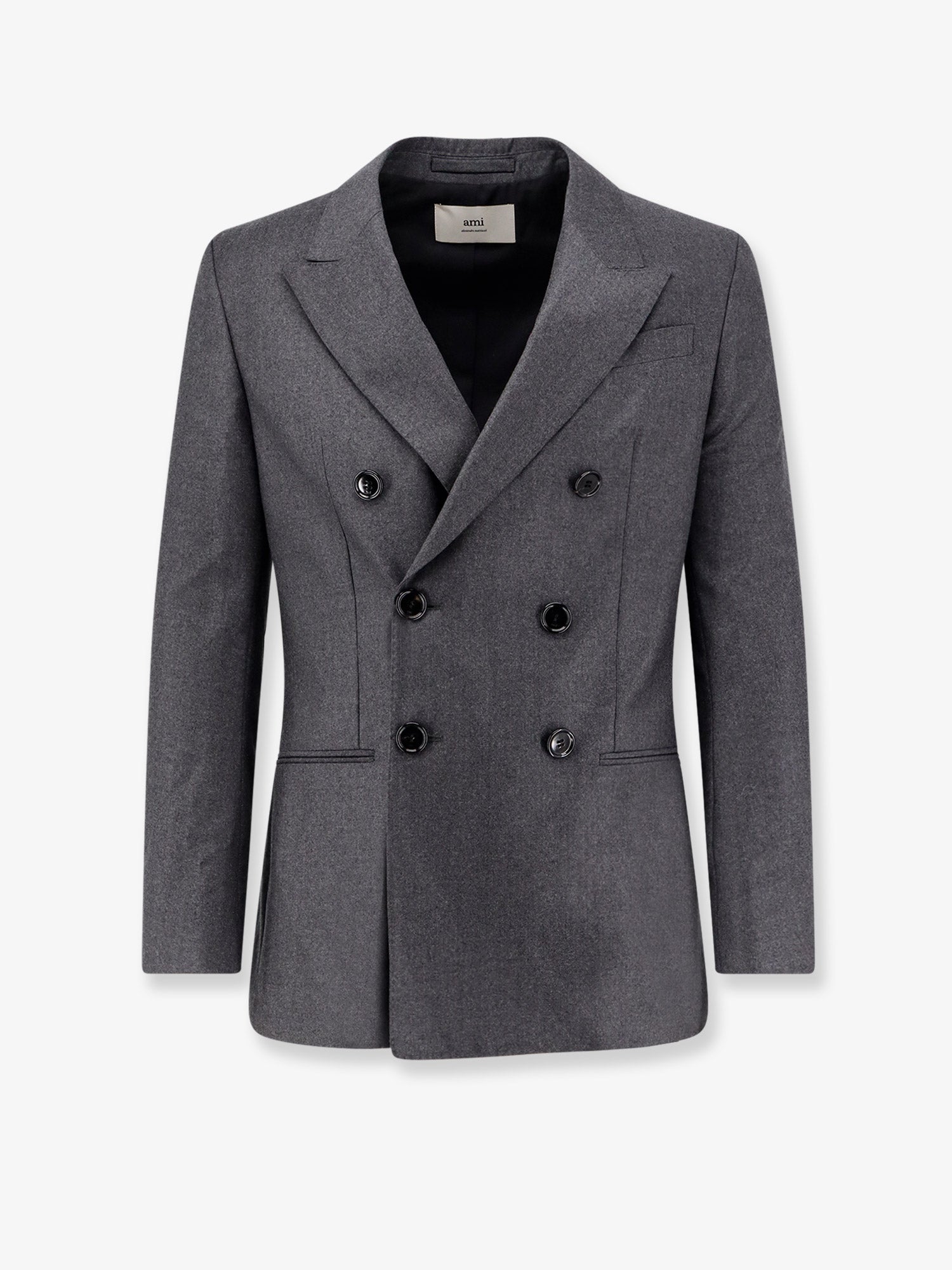 Ami Paris Men Double-Breasted Virgin Wool Blazer AMI PARIS