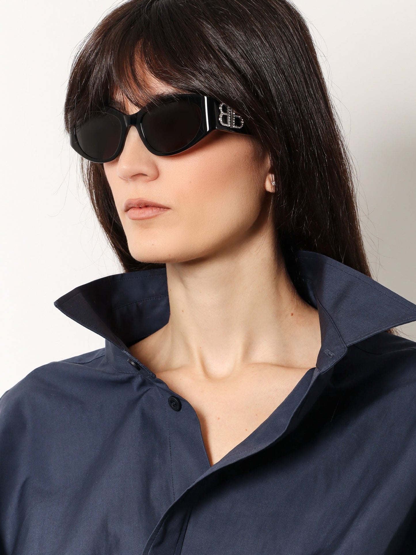 Balenciaga Women Acetate Sunglasses With Lateral Logo BALENCIAGA