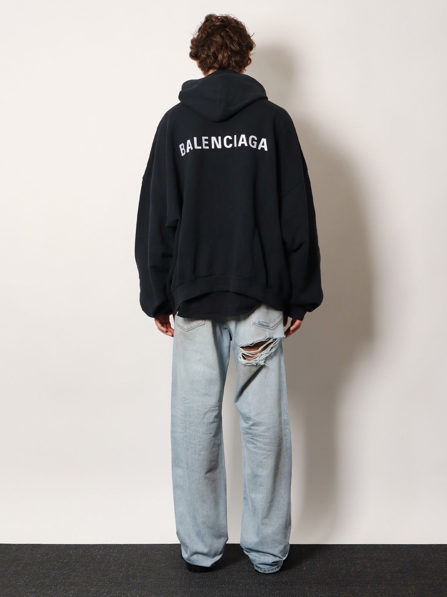 Balenciaga Men Cotton Hooded Sweatshirt BALENCIAGA