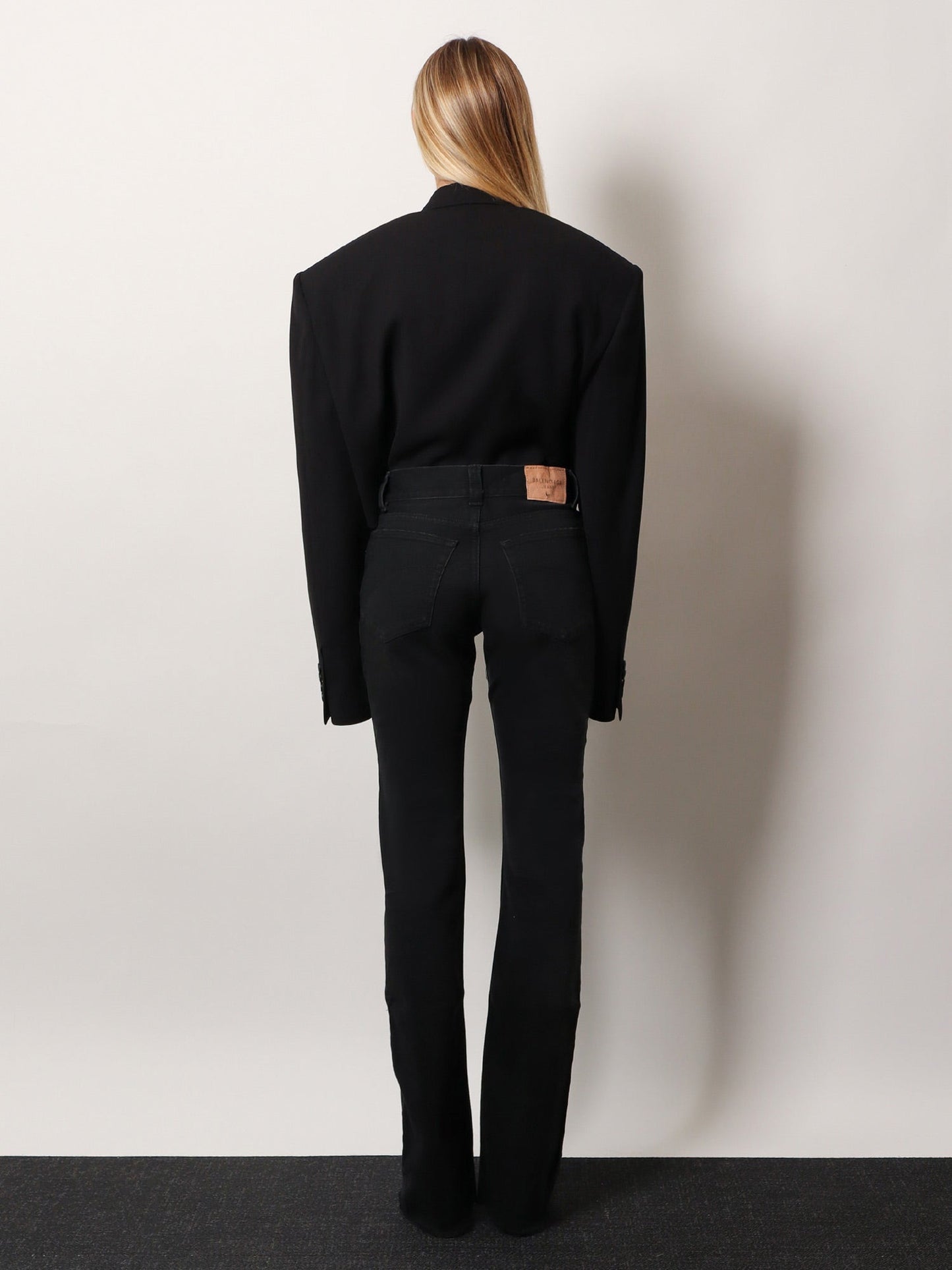 Balenciaga Women Denim Trousers With Frayed Edges BALENCIAGA