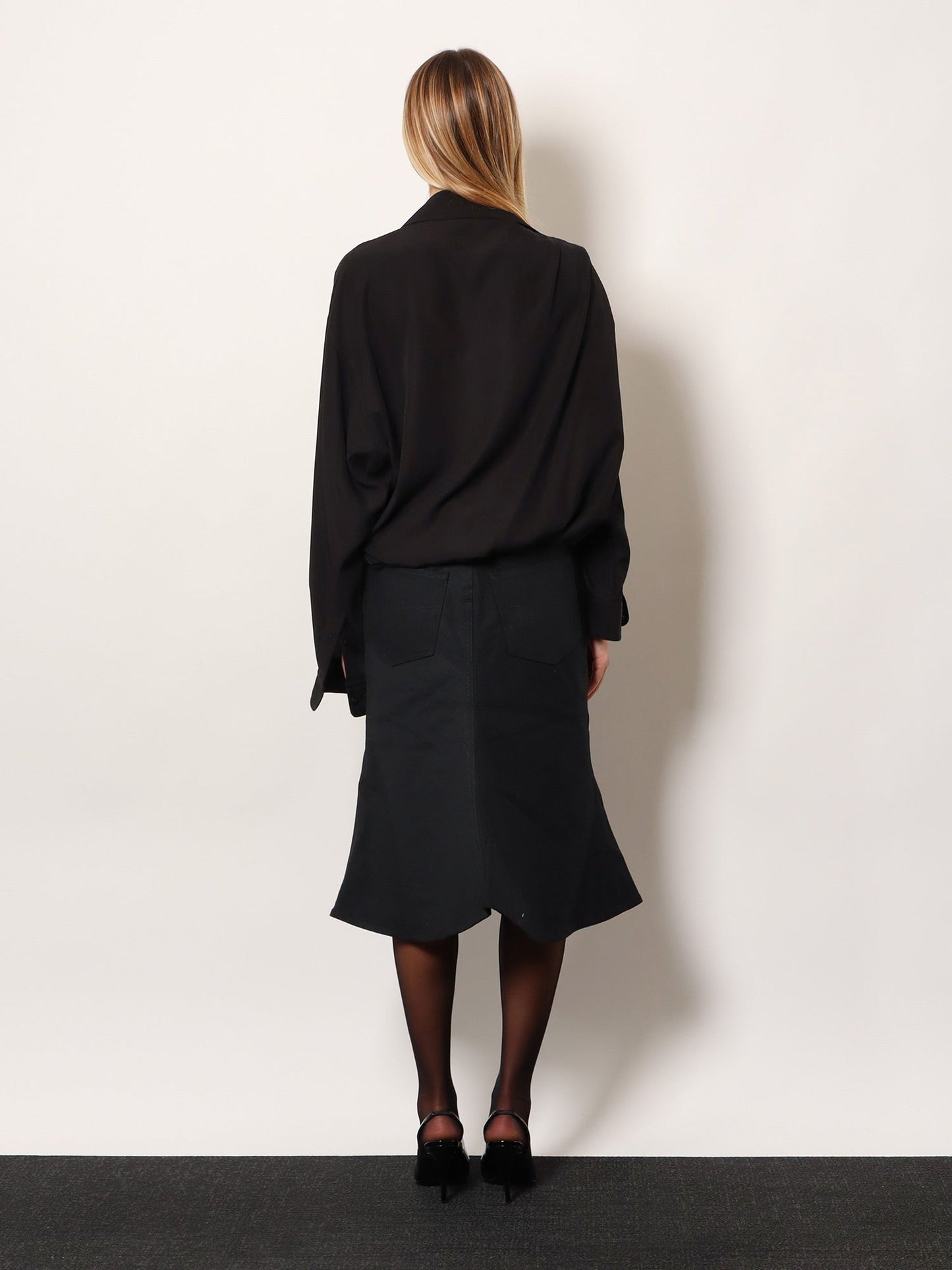 Balenciaga Women One Shoulder Lyocell Shirt BALENCIAGA