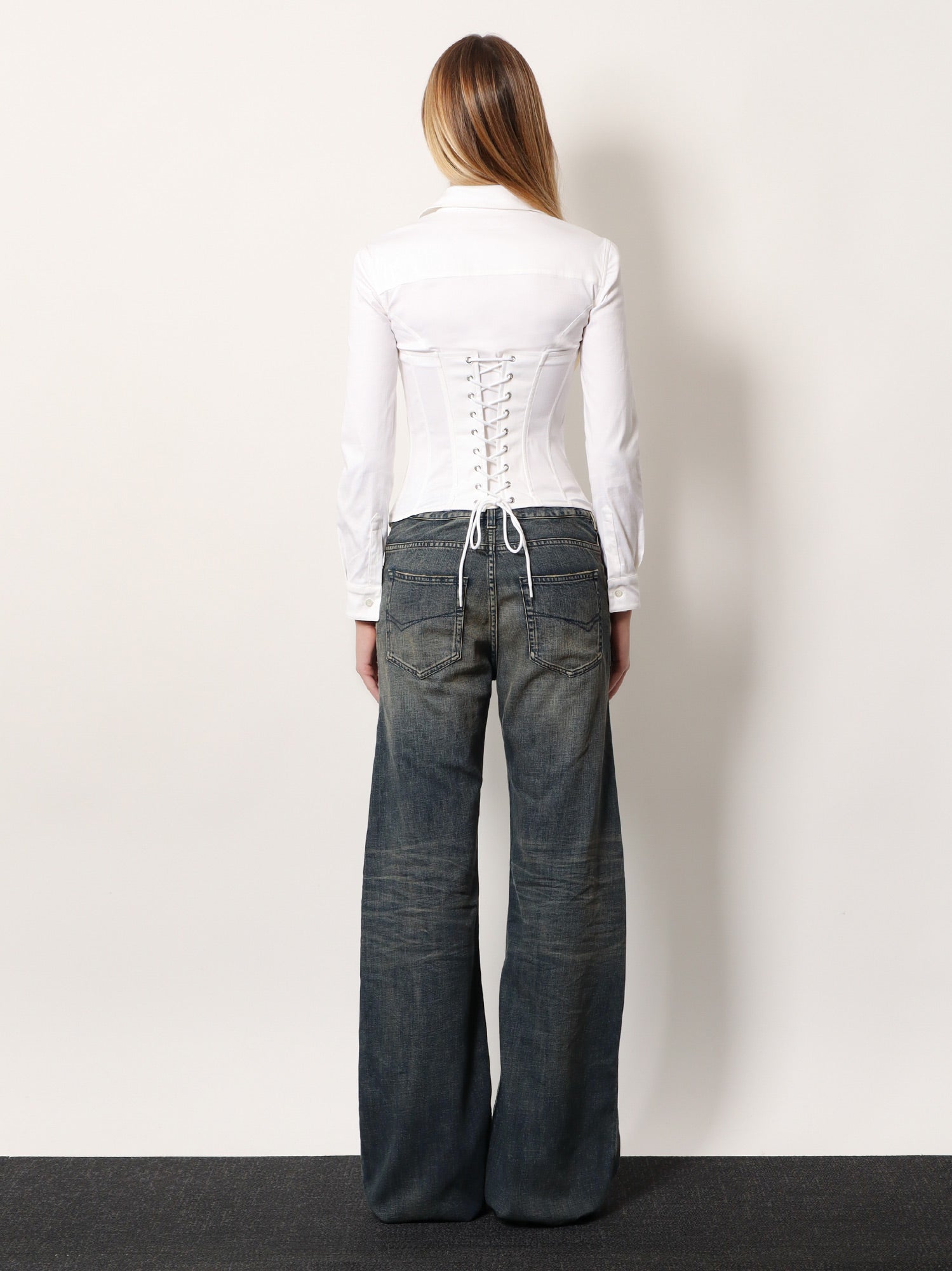 Balenciaga Women Curved Waist Pants Jeans BALENCIAGA