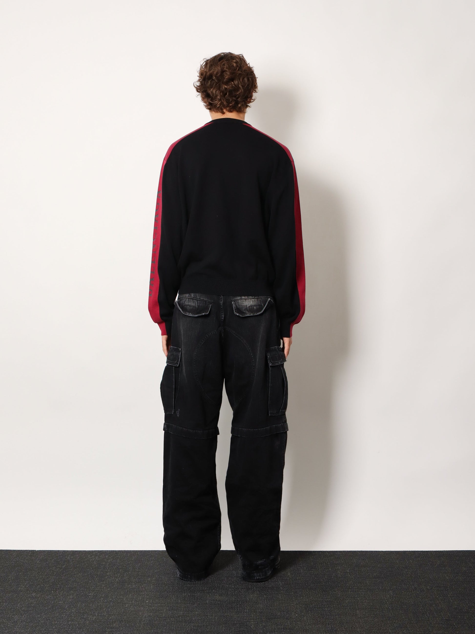 Balenciaga Men Cotton Sweater With Logo On The Front BALENCIAGA