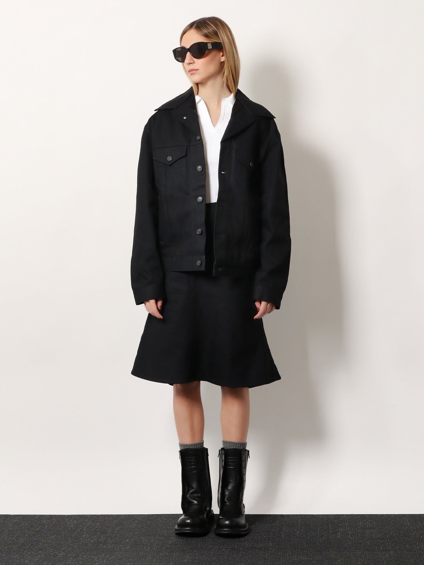 Balenciaga Women Standing Denim Jacket BALENCIAGA