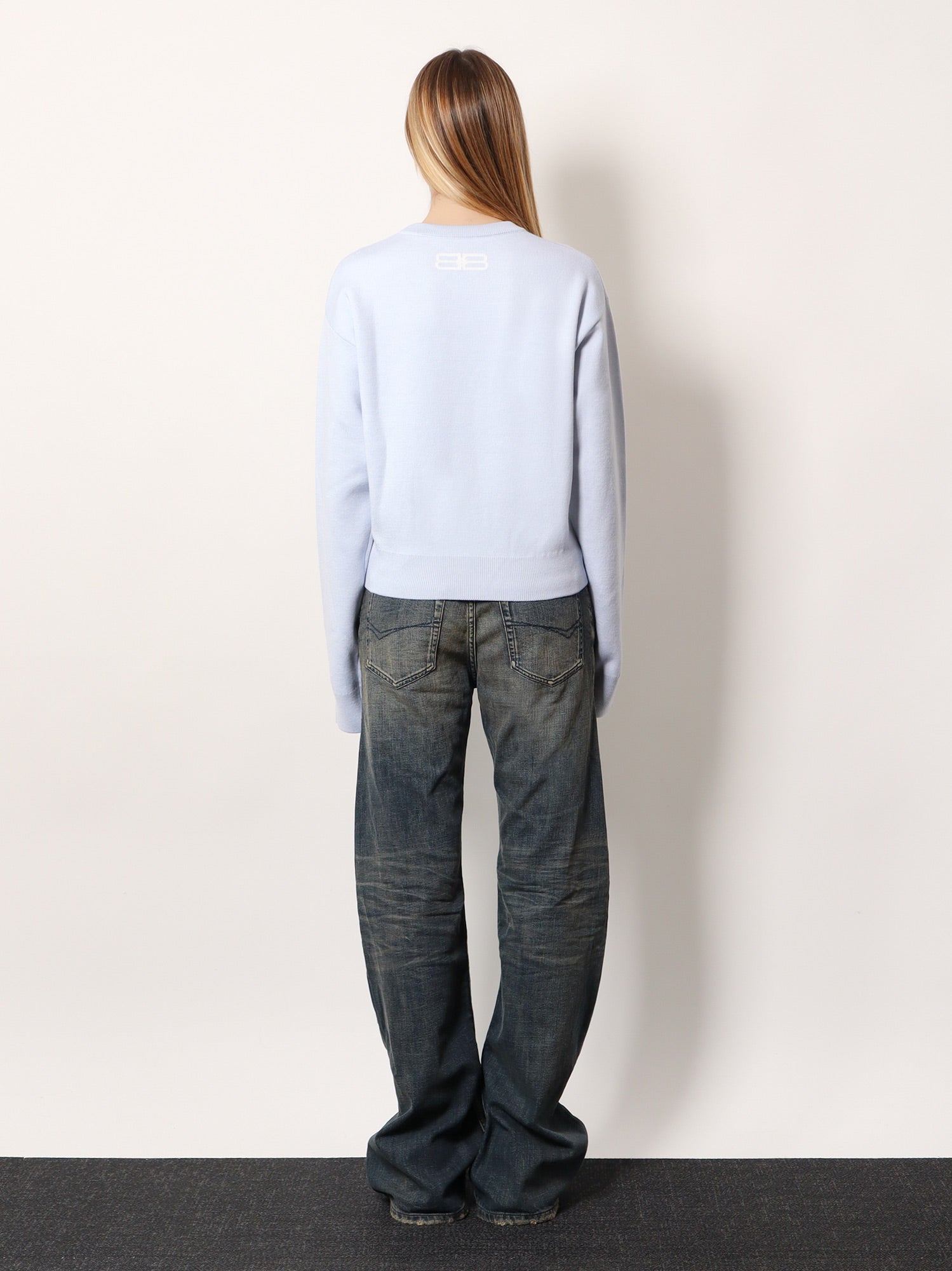 Balenciaga Women Wool And Cotton Blend Sweater BALENCIAGA