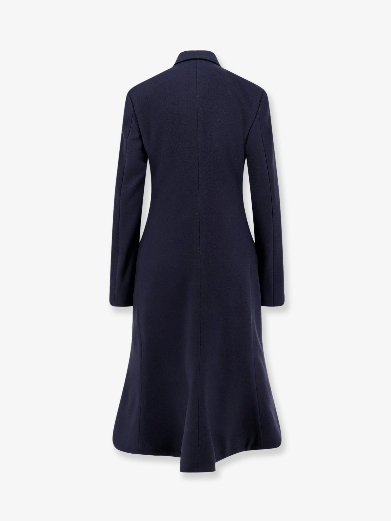 Balenciaga Women Godet Midi Double-Breasted Wool Coat BALENCIAGA