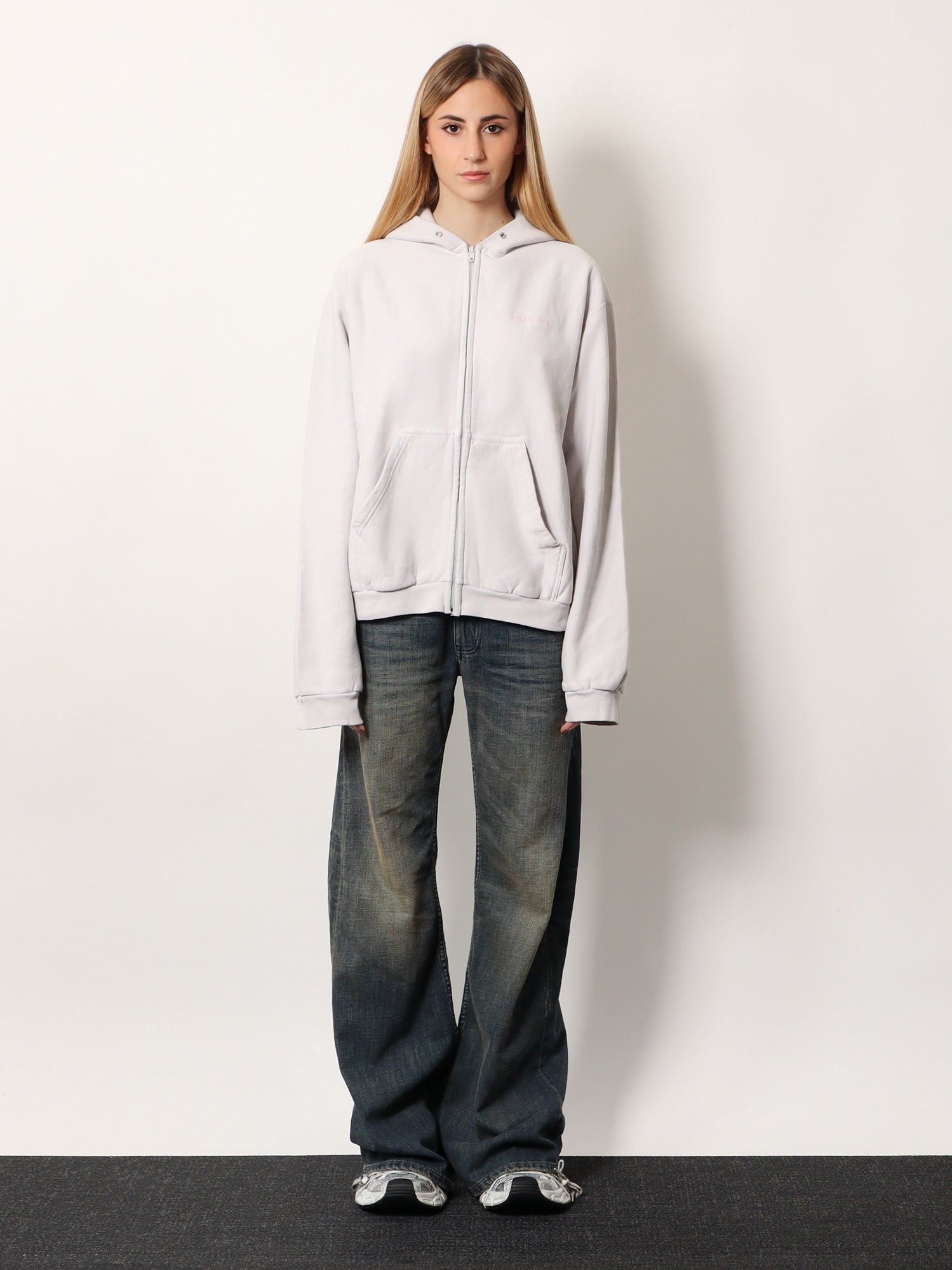 Balenciaga Women Cotton Hooded Sweatshirt BALENCIAGA