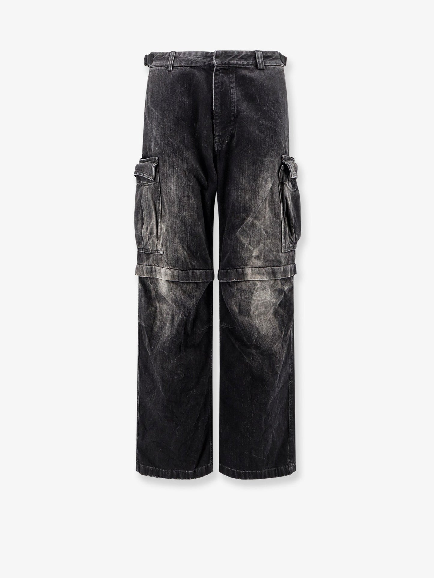 Balenciaga Men Cargo Black Denim Trousers BALENCIAGA