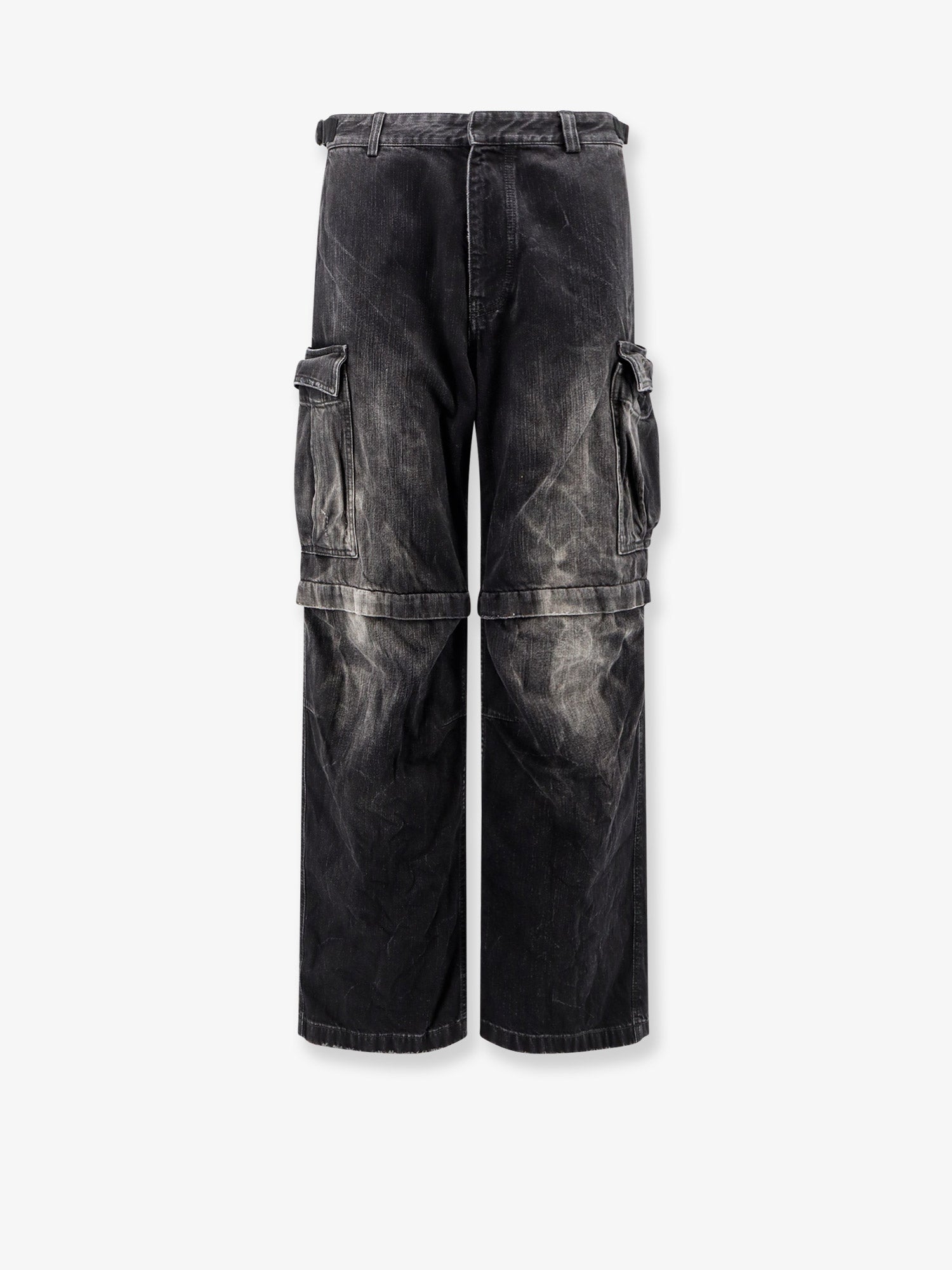 Balenciaga Men Cargo Black Denim Trousers BALENCIAGA