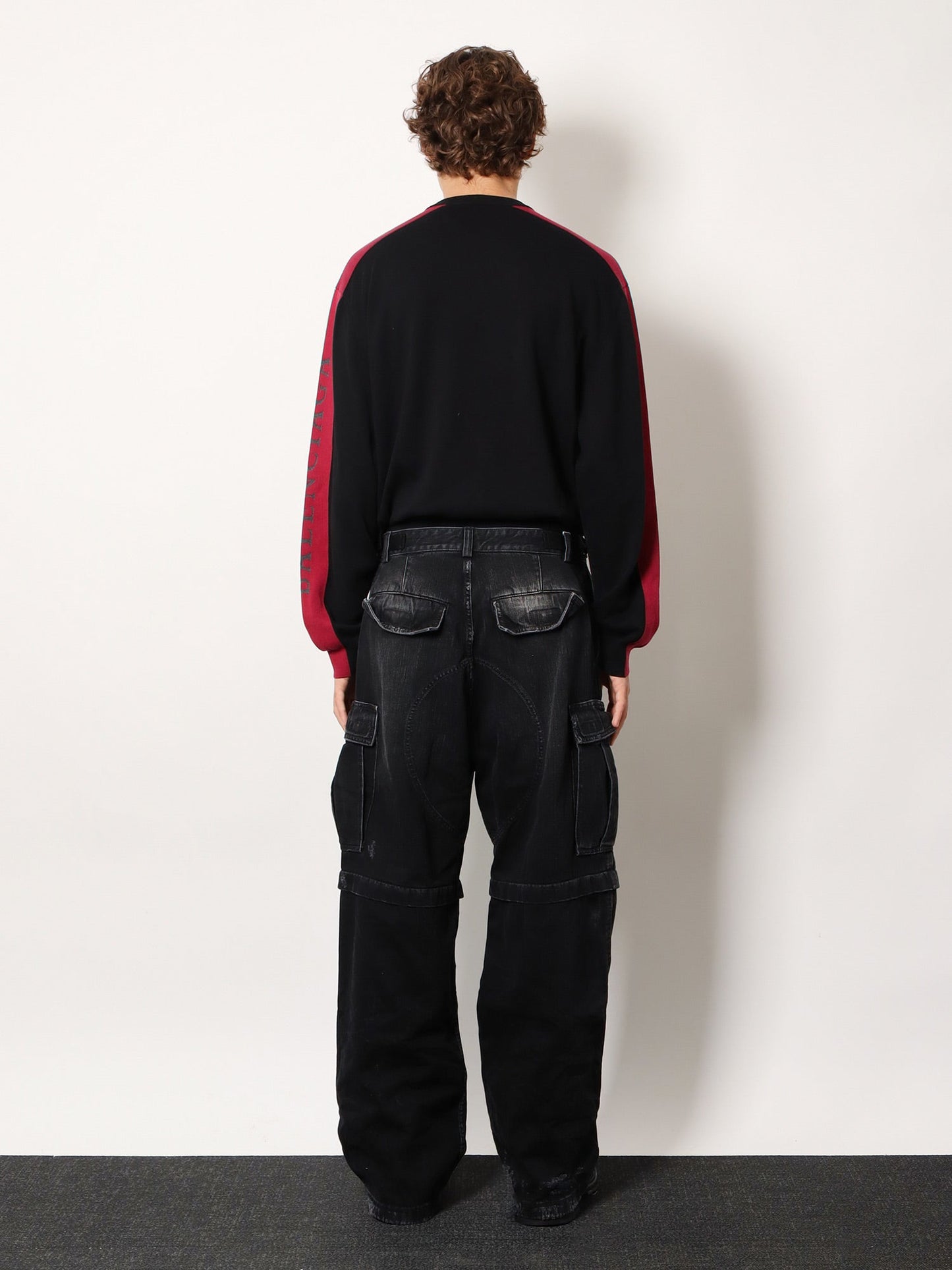 Balenciaga Men Cargo Black Denim Trousers BALENCIAGA
