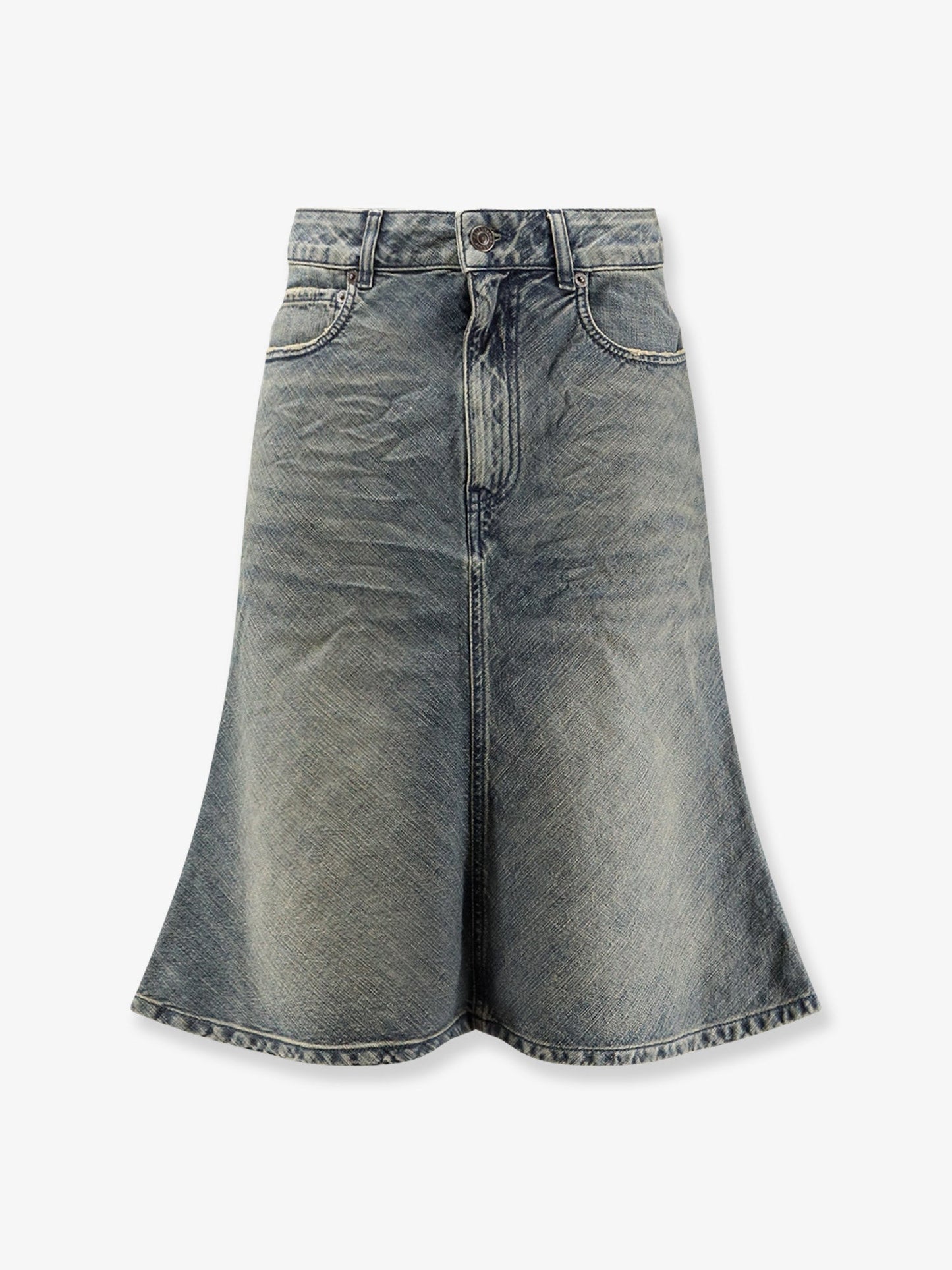 Balenciaga Women Denim Midi Skirt BALENCIAGA