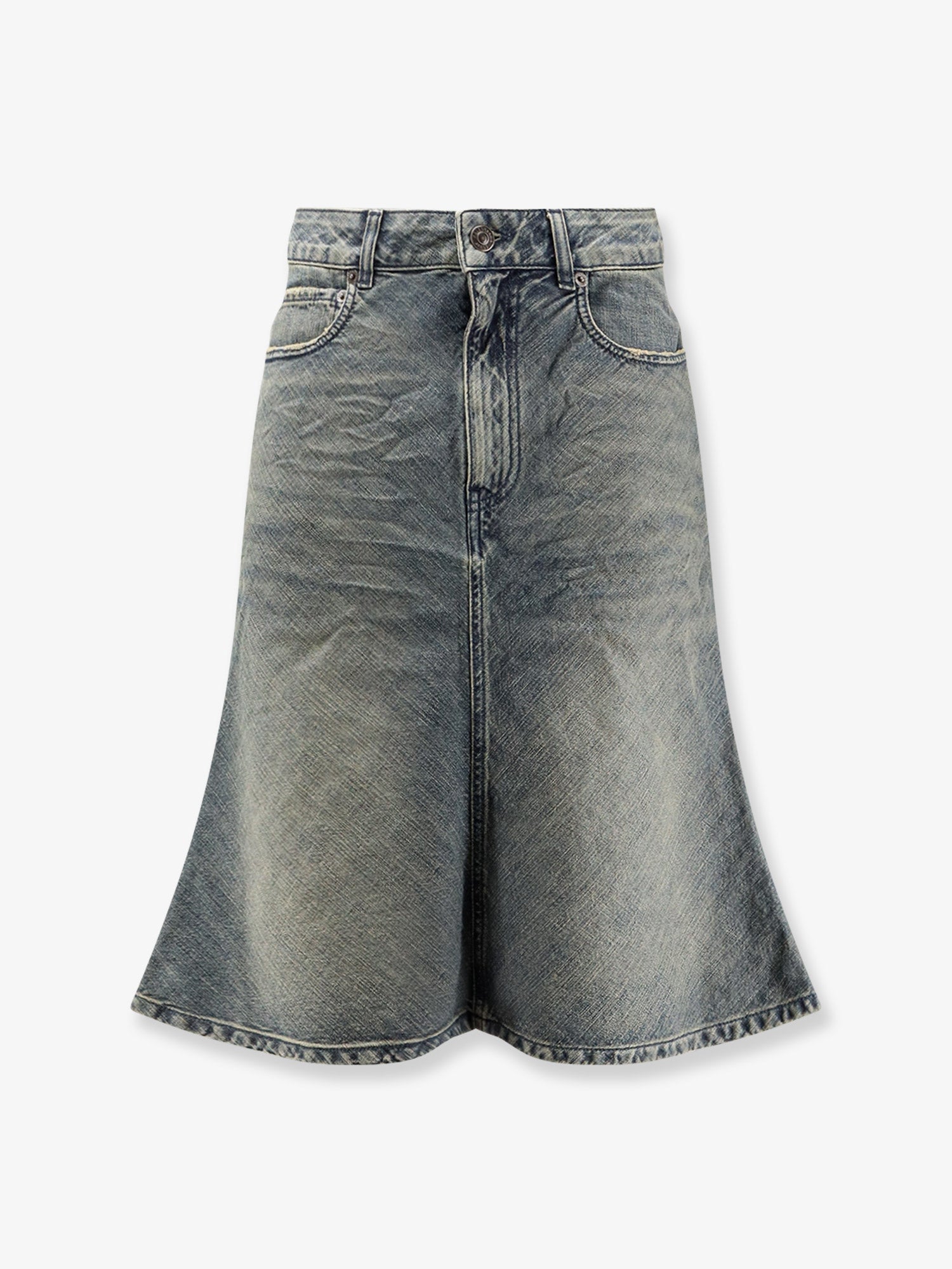 Balenciaga Women Denim Midi Skirt BALENCIAGA