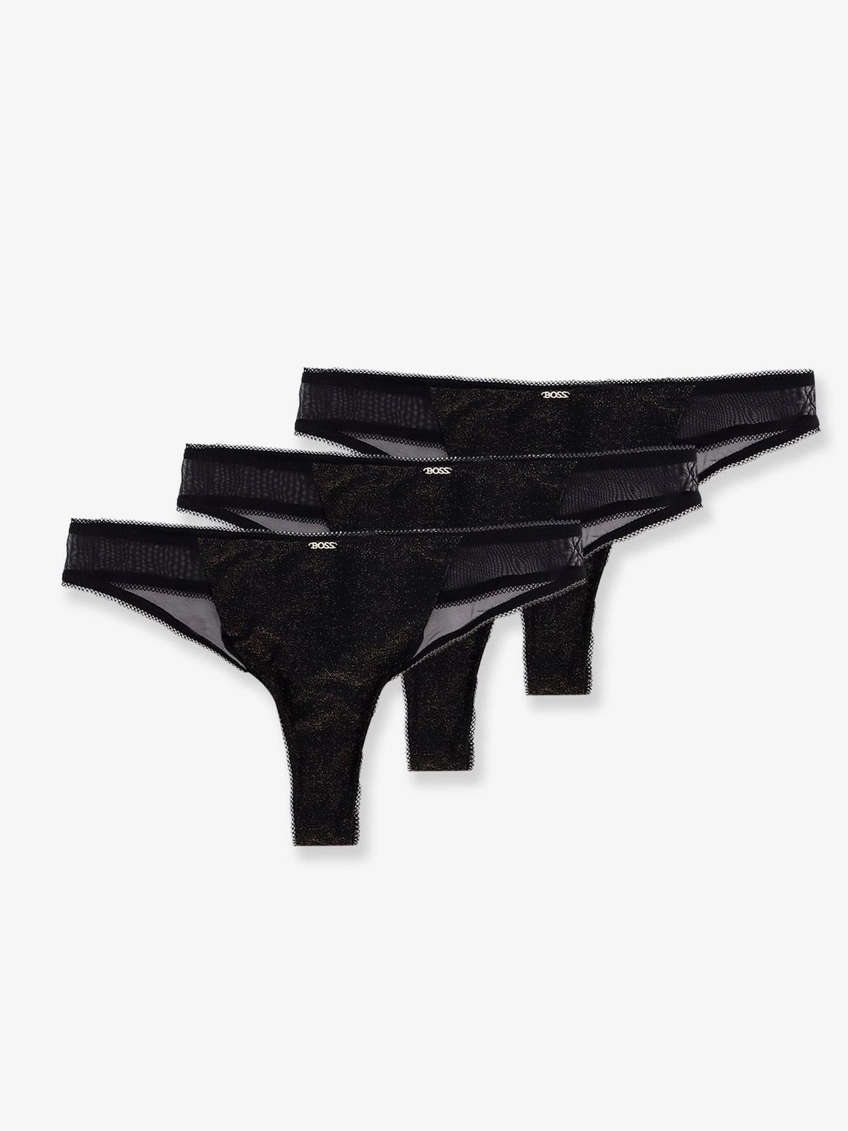 Boss Women Boss Women Lurex Thong Tripack With Lace Trim BOSS