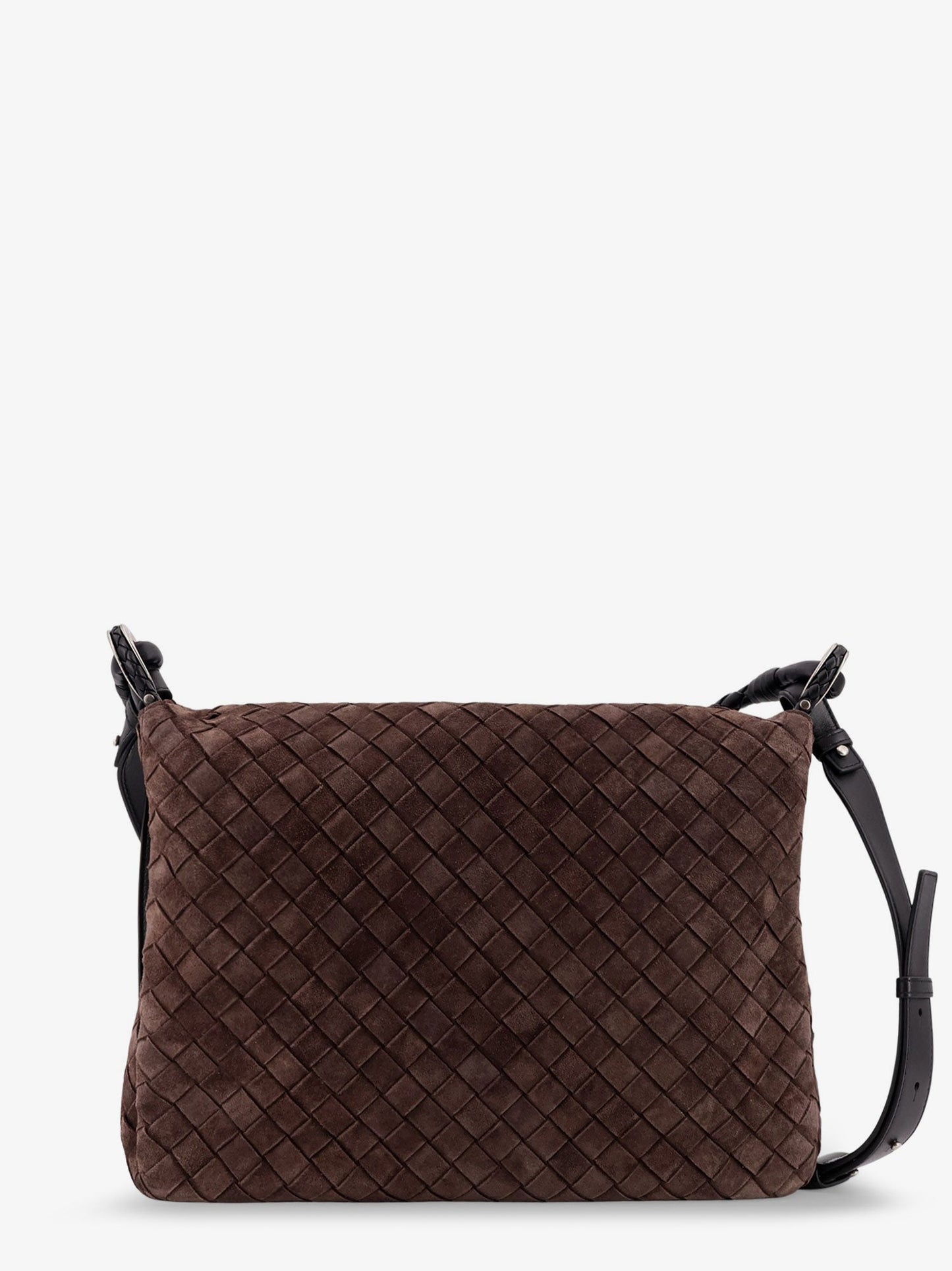 Bottega Veneta Men Intrecciato Suede Shoulder Bag BOTTEGA VENETA