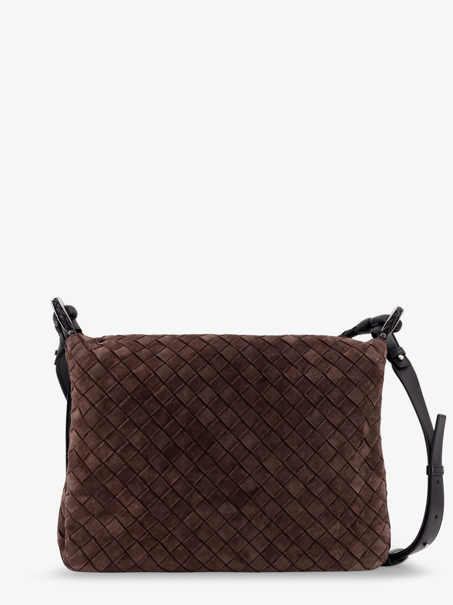 Bottega Veneta Men Intrecciato Suede Shoulder Bag BOTTEGA VENETA