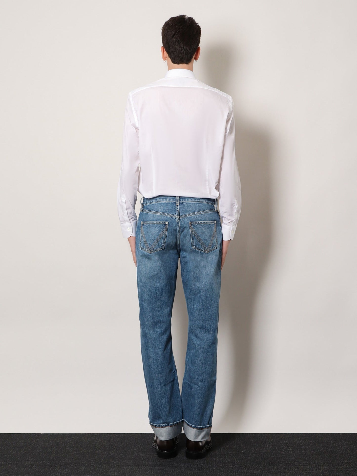 Bottega Veneta Men Wide Leg Jeans With Turn Up BOTTEGA VENETA