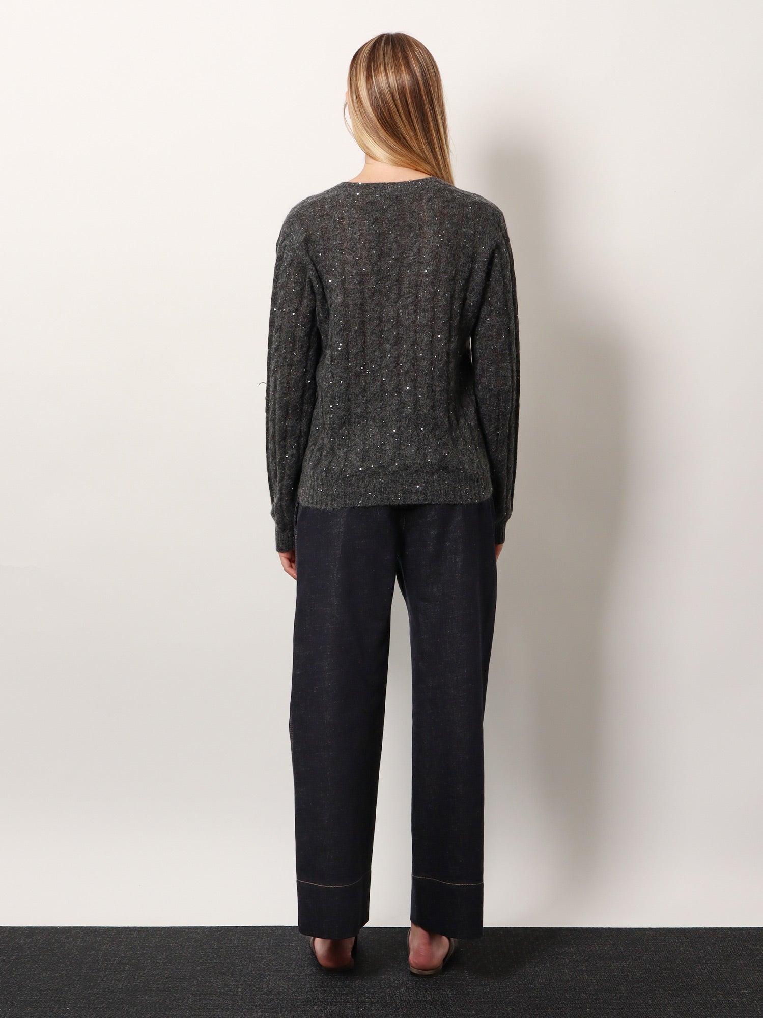 Brunello Cucinelli Women Wool Blend Sweater With All-Over Sequins BRUNELLO CUCINELLI