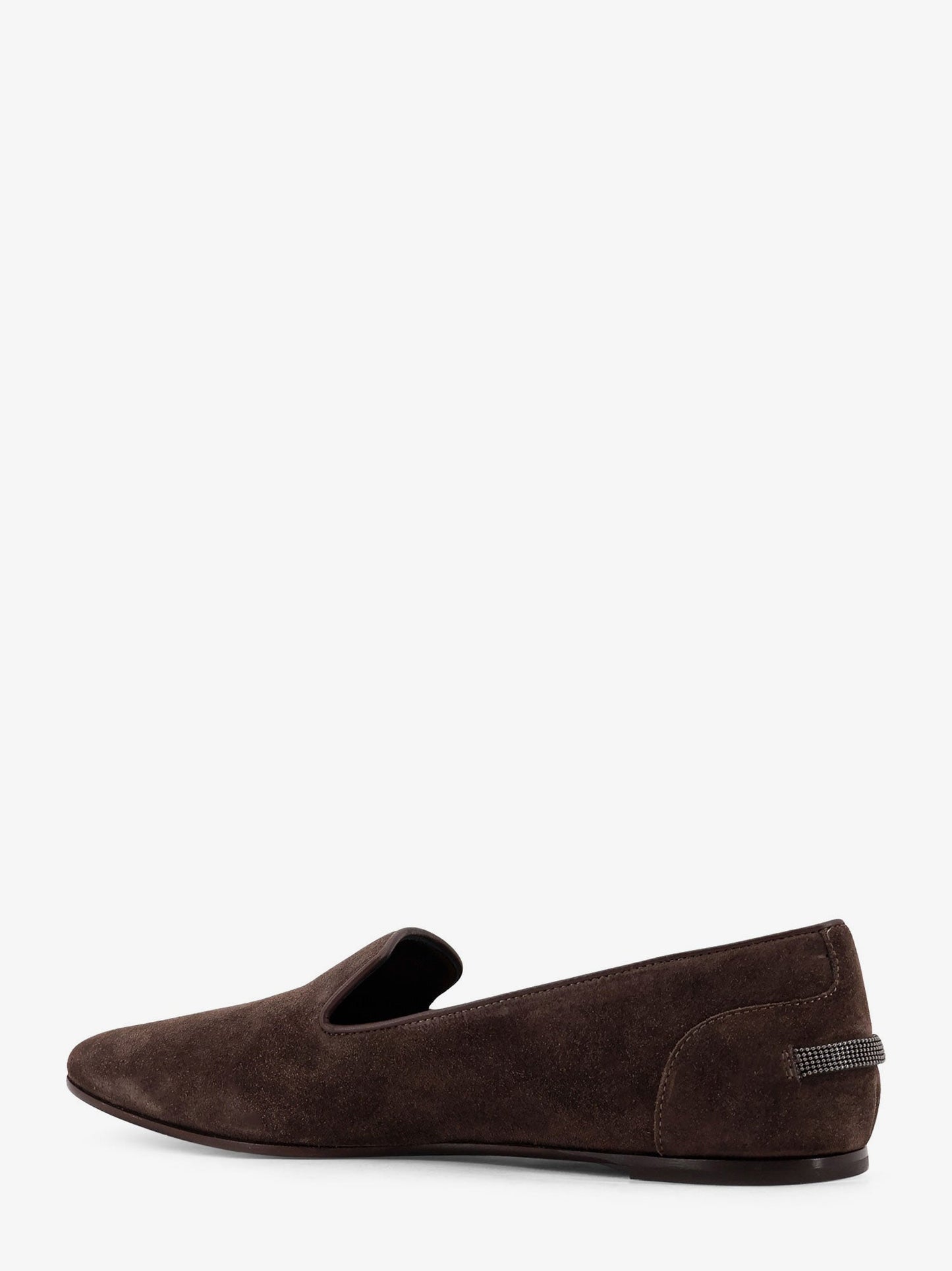 Brunello Cucinelli Women Suede Loafers With Monili Detail BRUNELLO CUCINELLI