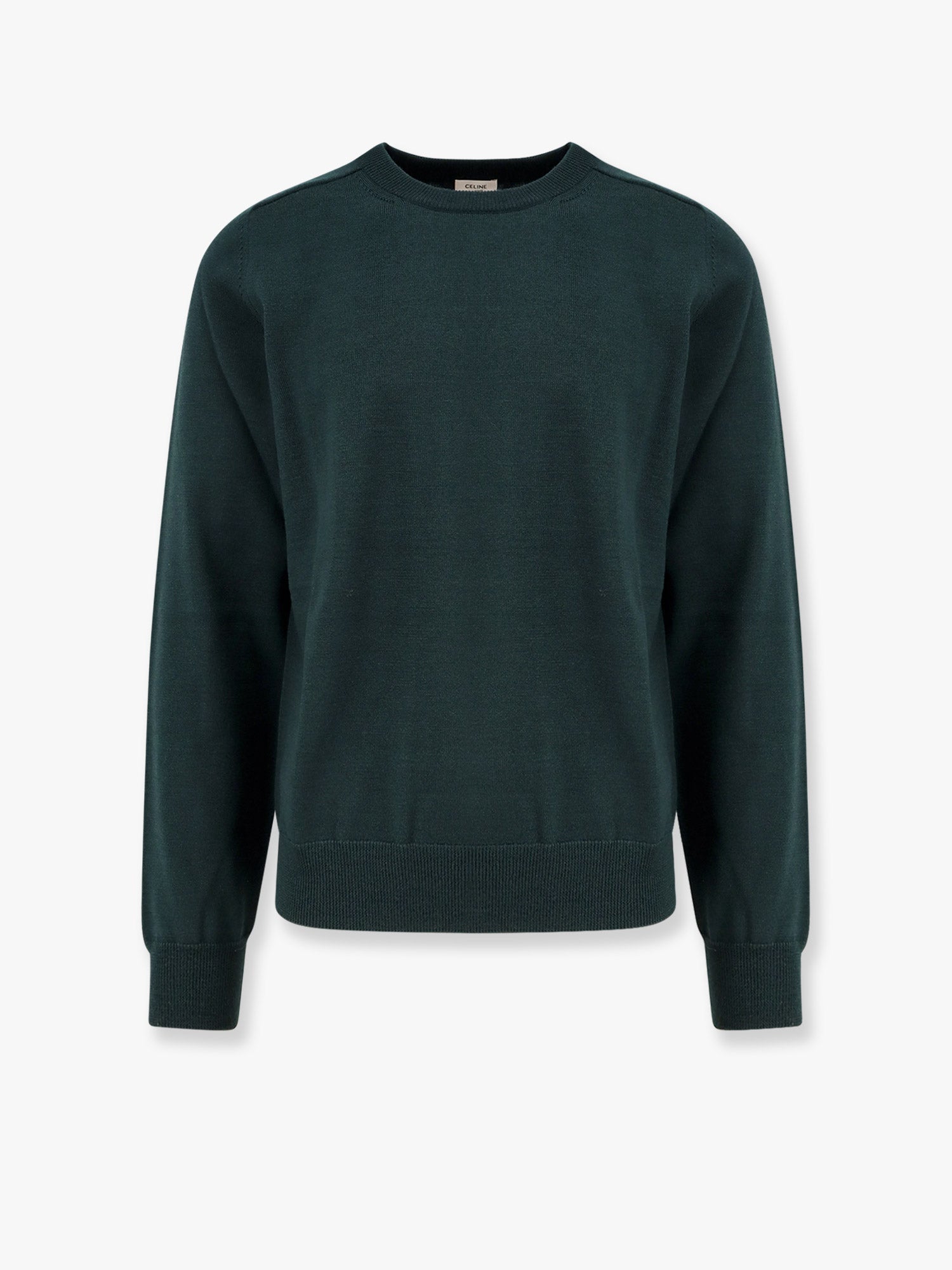 Celine Men Wool Sweater With Embroidered Logo On The Front CELINE