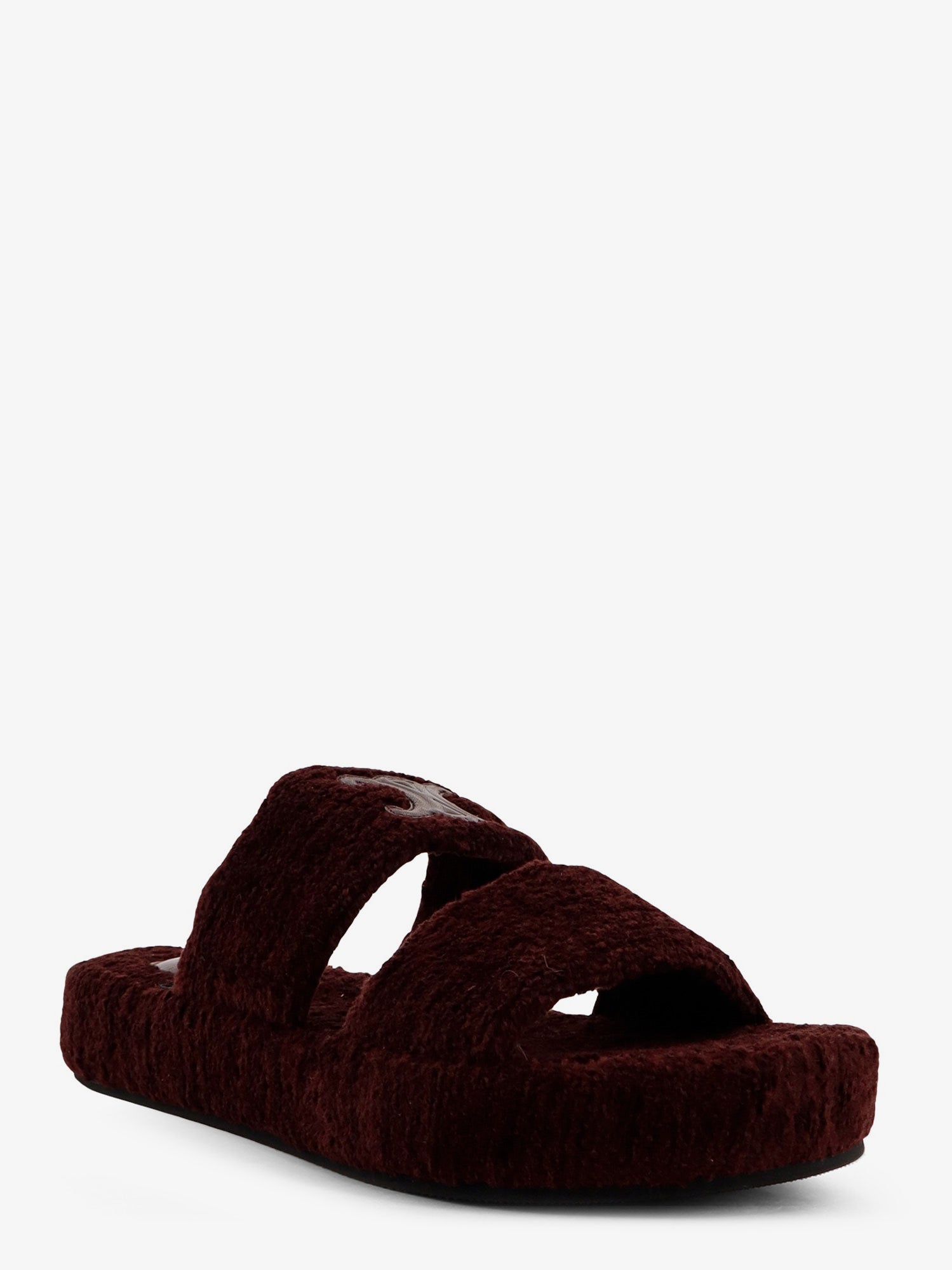 Celine Women Triomphe Fur Shearling Slides CELINE