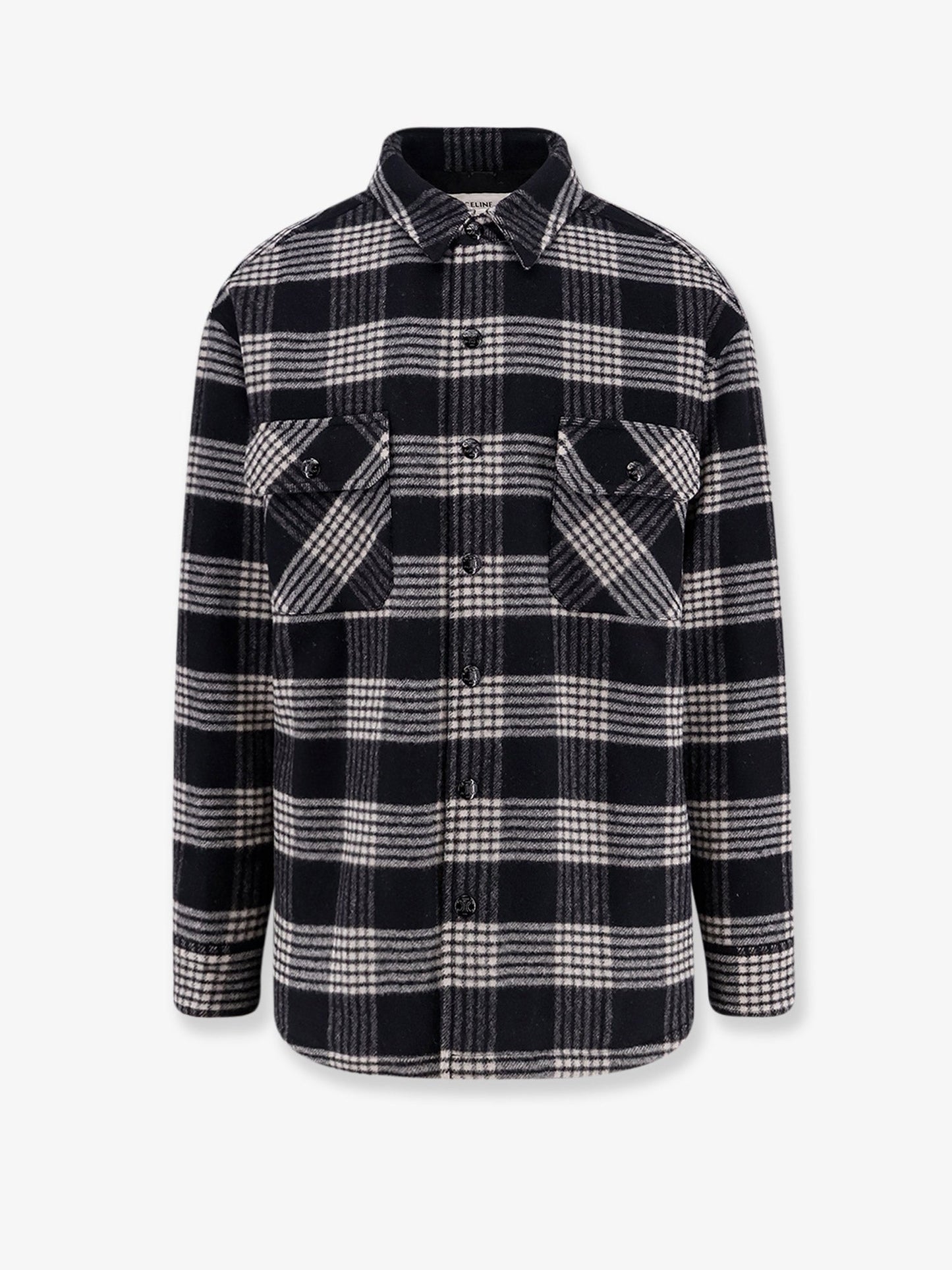 Celine Men Quilted Overshirt Wool Shirt CELINE