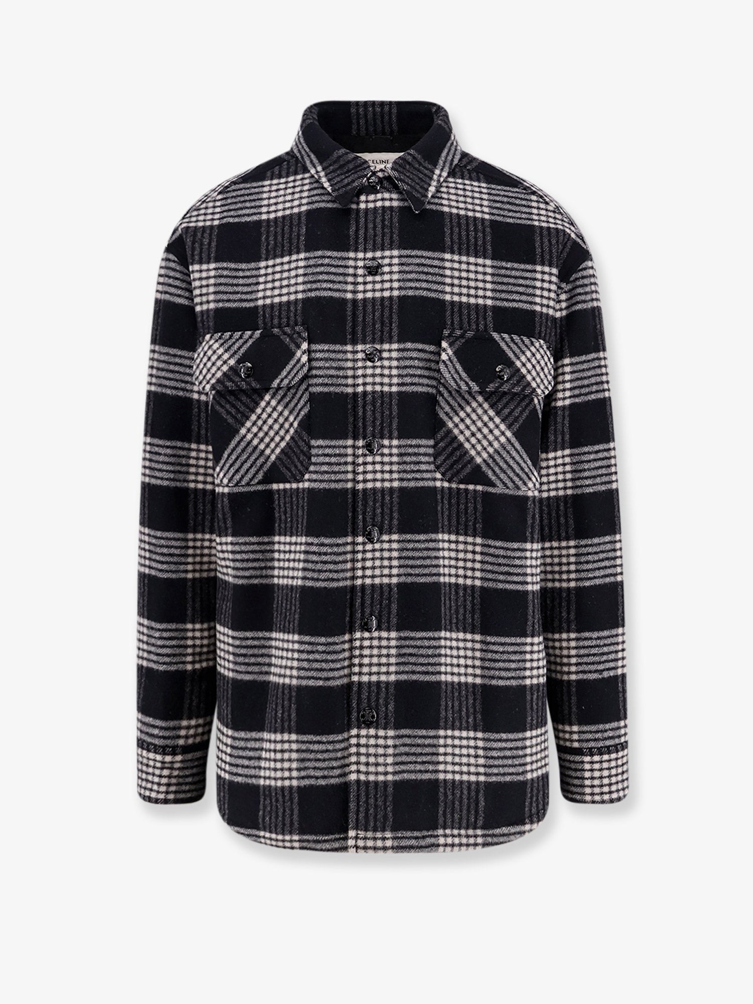 Celine Men Quilted Overshirt Wool Shirt CELINE