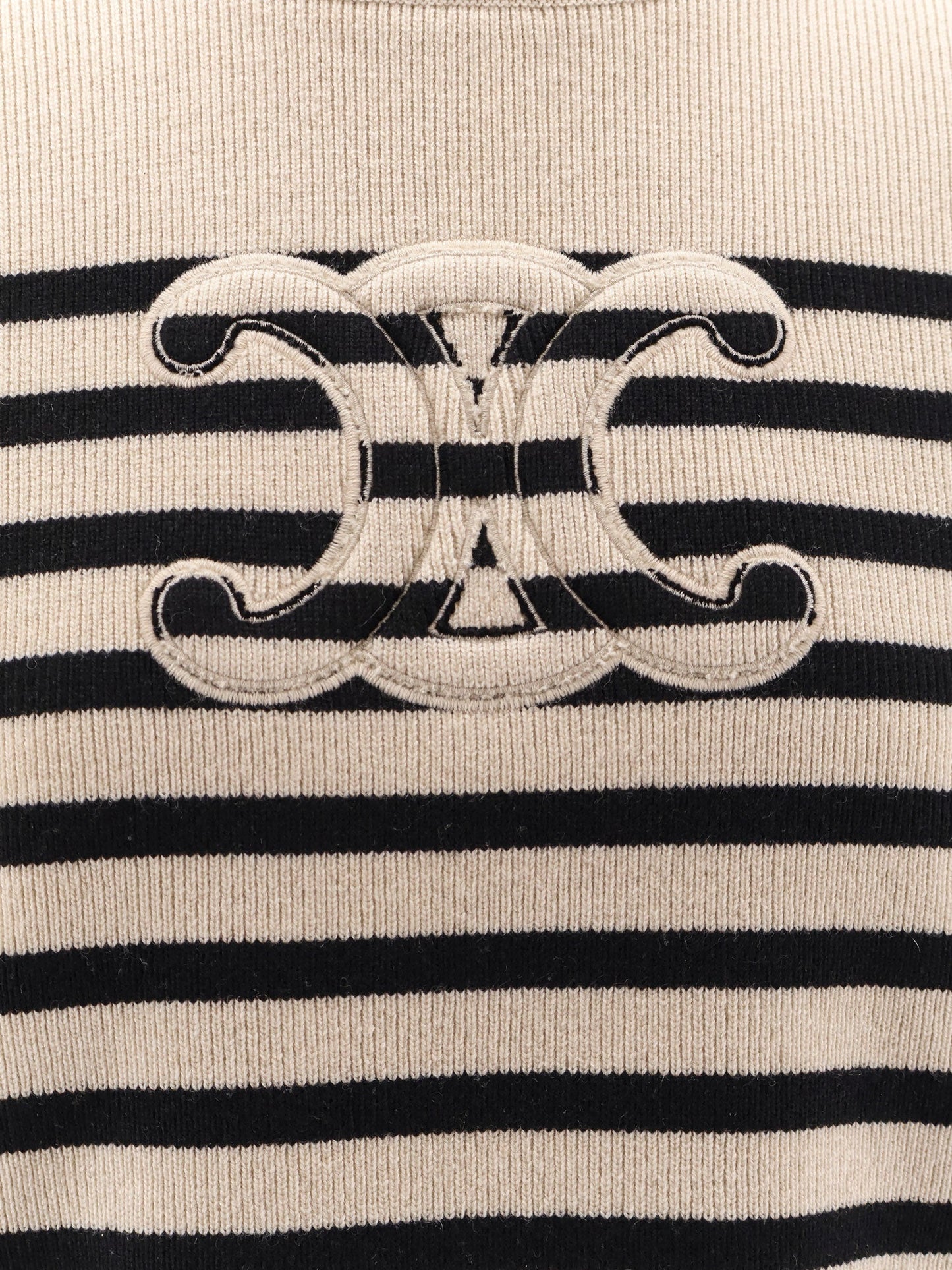 Celine Women Triomphe Cashmere And Wool Sweater CELINE