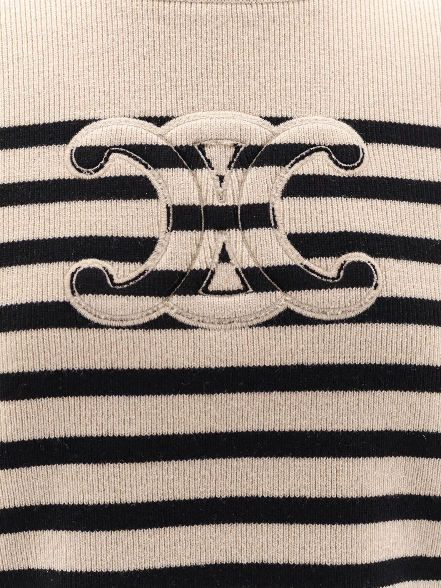 Celine Women Triomphe Cashmere And Wool Sweater CELINE