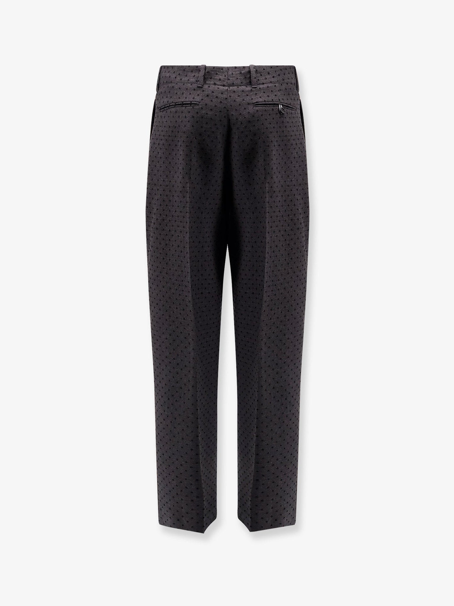 Dior Men Polka-Dots Virgin Wool And Alpaca Jacquard Trousers CHRISTIAN DIOR