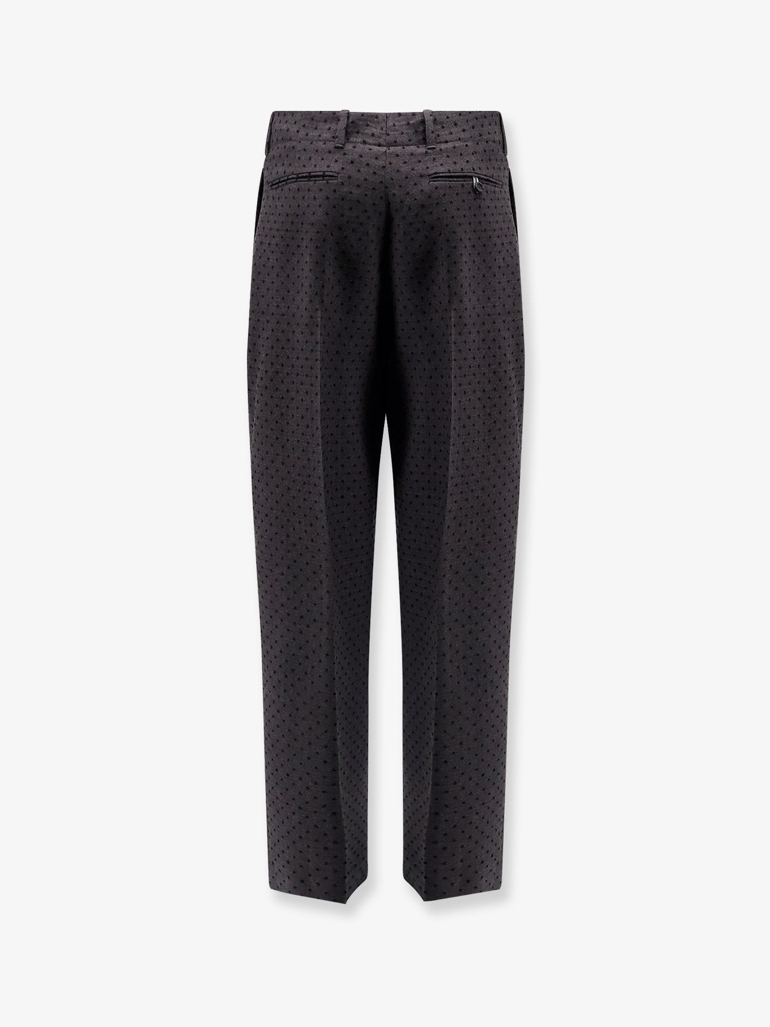 Dior Men Polka-Dots Virgin Wool And Alpaca Jacquard Trousers CHRISTIAN DIOR