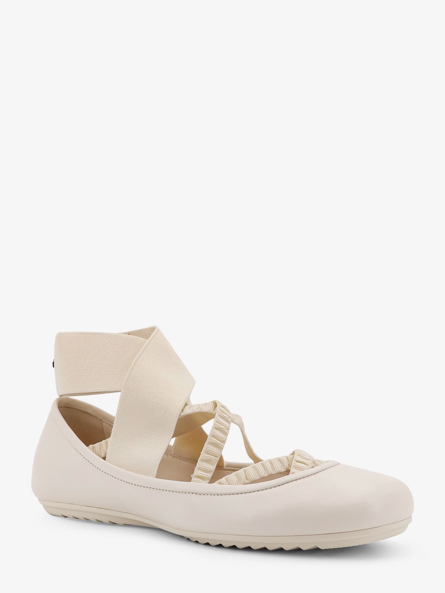 Dior Women Shade Leather Ballerinas With Elastic Bands CHRISTIAN DIOR