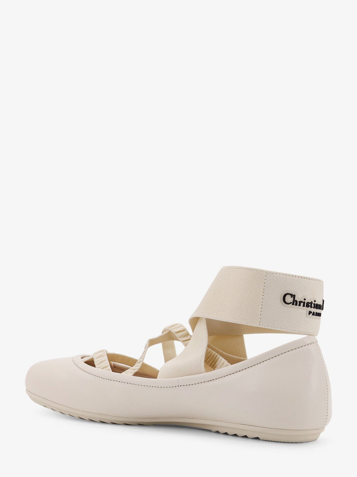 Dior Women Shade Leather Ballerinas With Elastic Bands CHRISTIAN DIOR