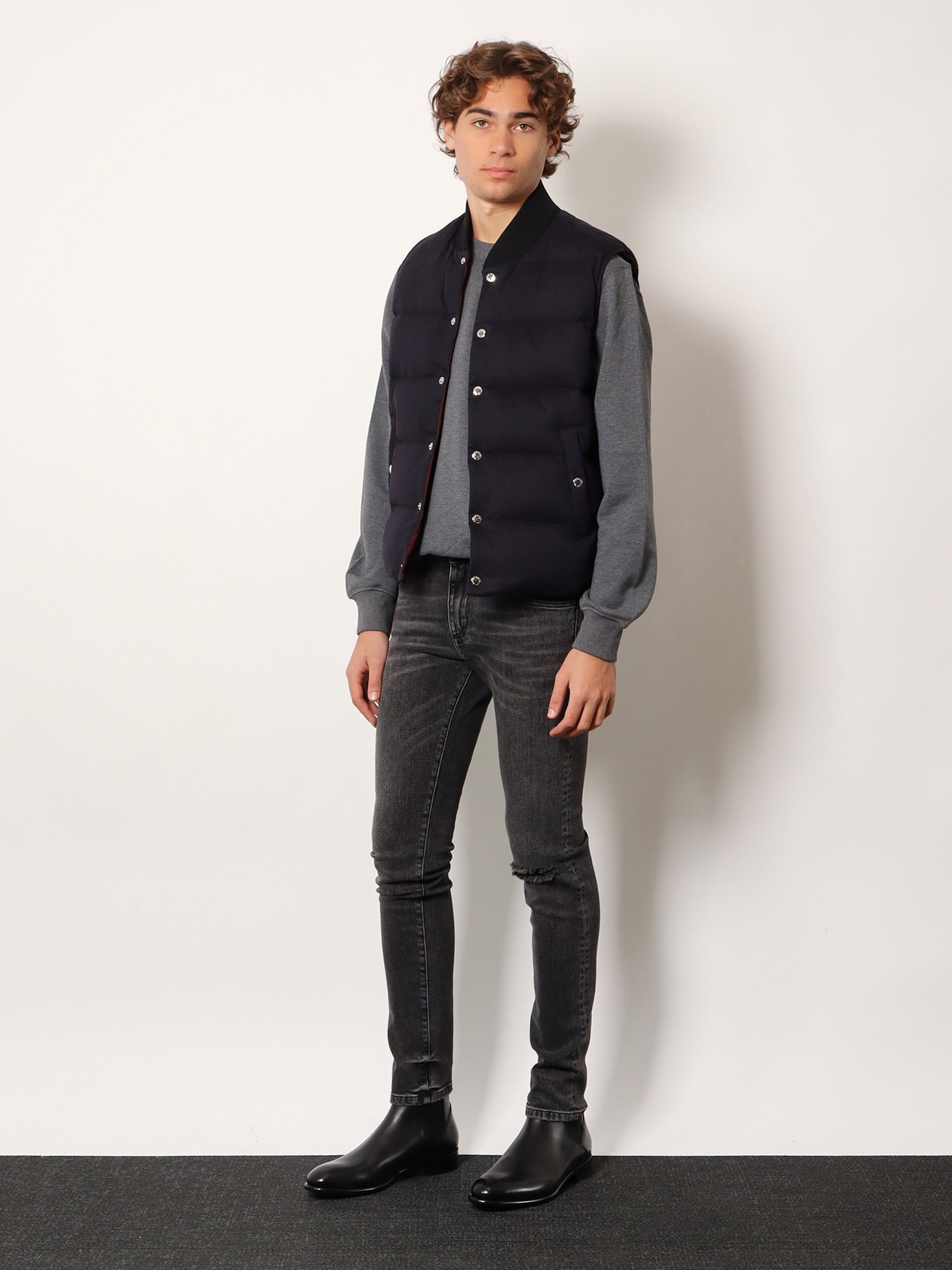 Dolce & Gabbana Men Cotton And Viscose Reversible Sleeveless Jacket DOLCE & GABBANA