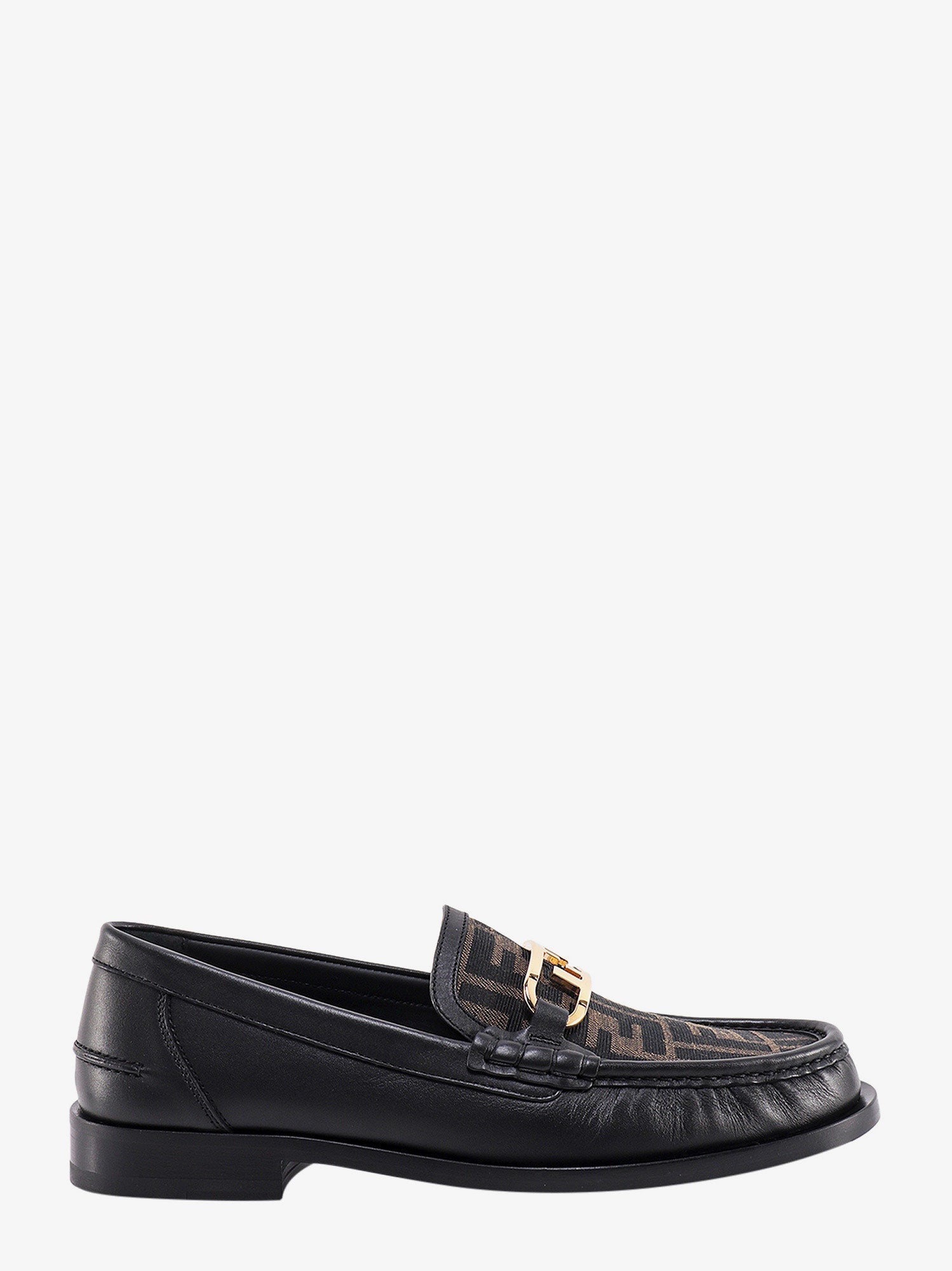 Fendi Men Fendi O' Lock Leather Loafer With Ff Insert FENDI
