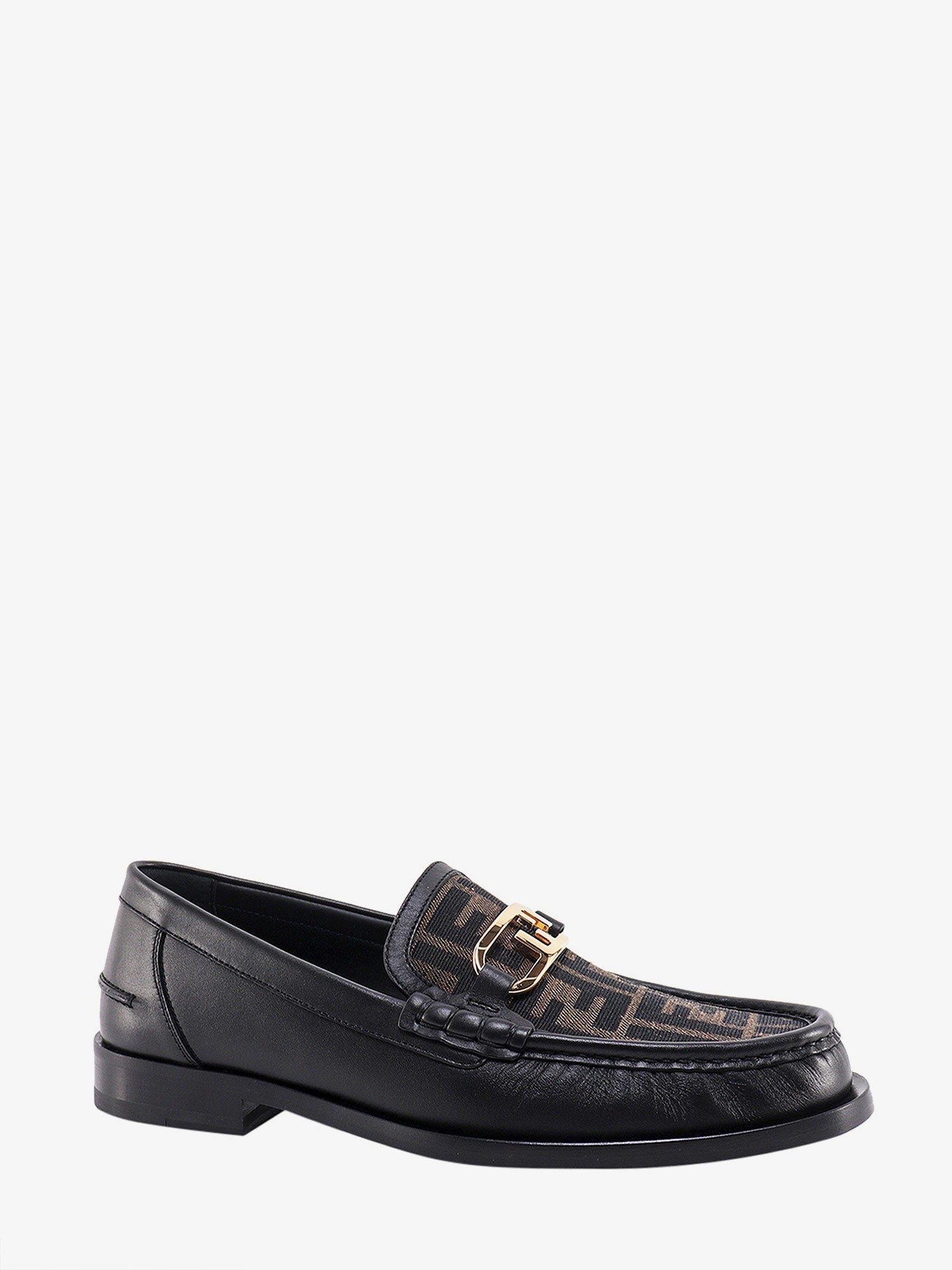 Fendi Men Fendi O' Lock Leather Loafer With Ff Insert FENDI
