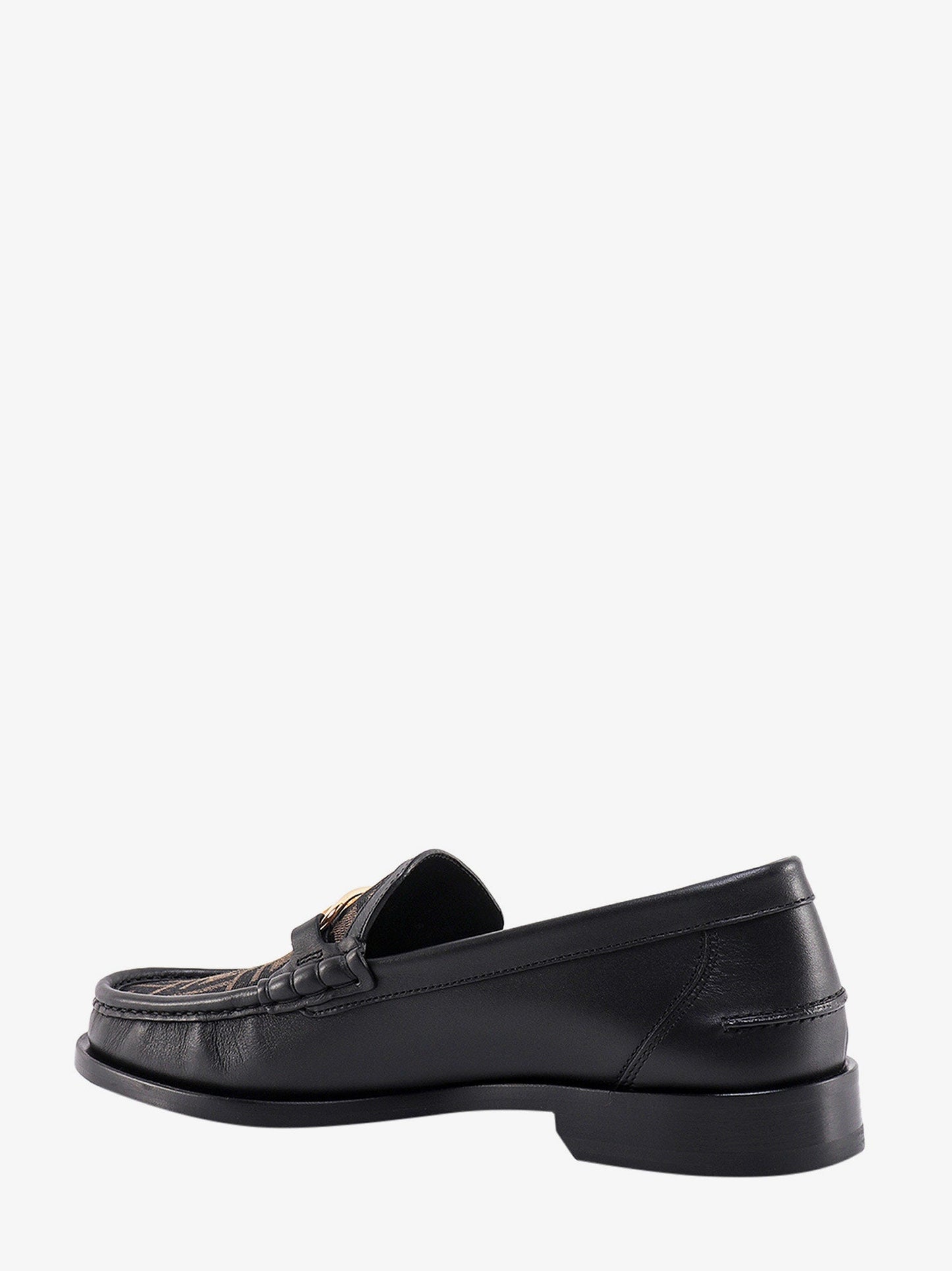 Fendi Men Fendi O' Lock Leather Loafer With Ff Insert FENDI