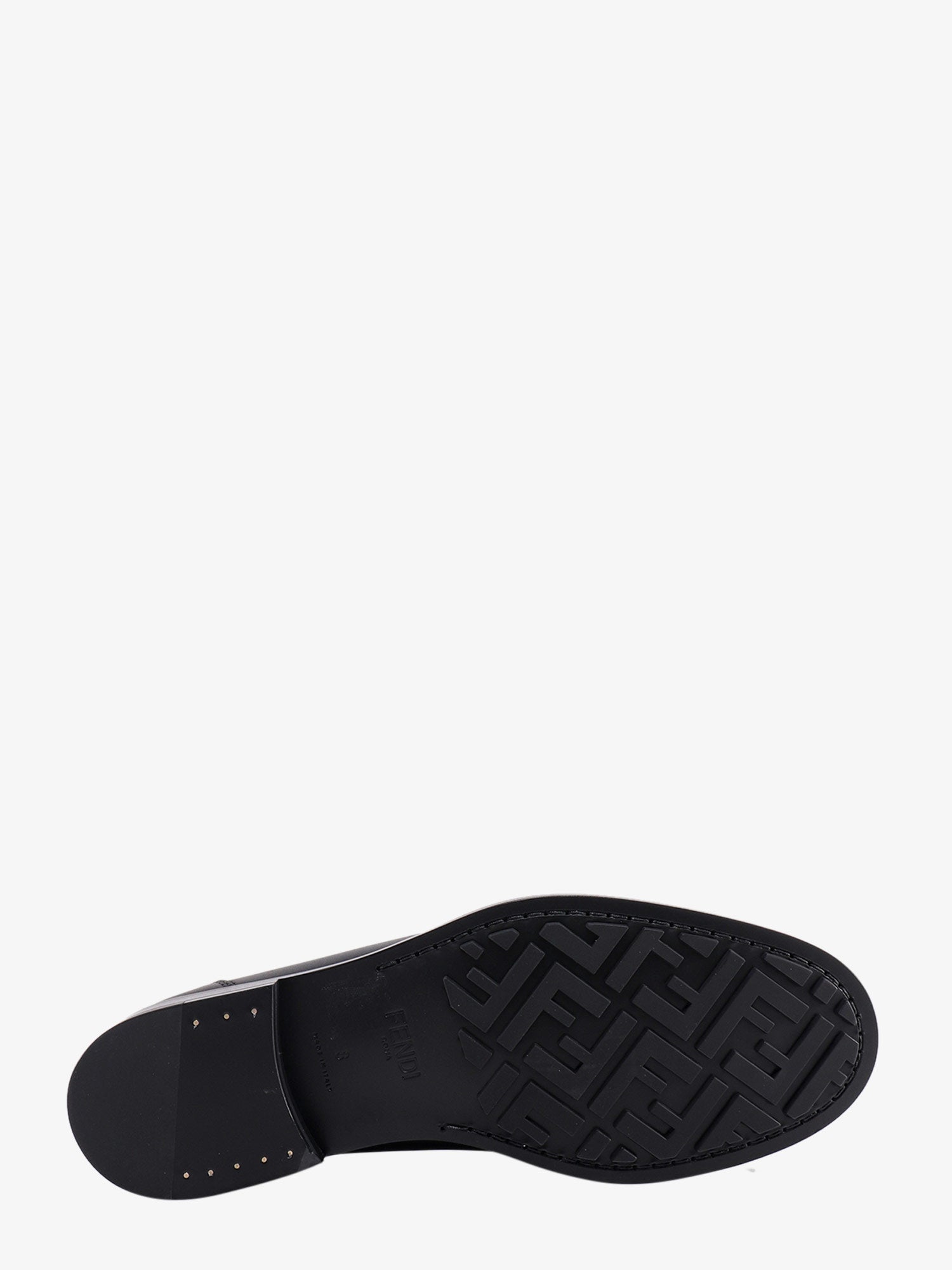Fendi Men Fendi O' Lock Leather Loafer With Ff Insert FENDI